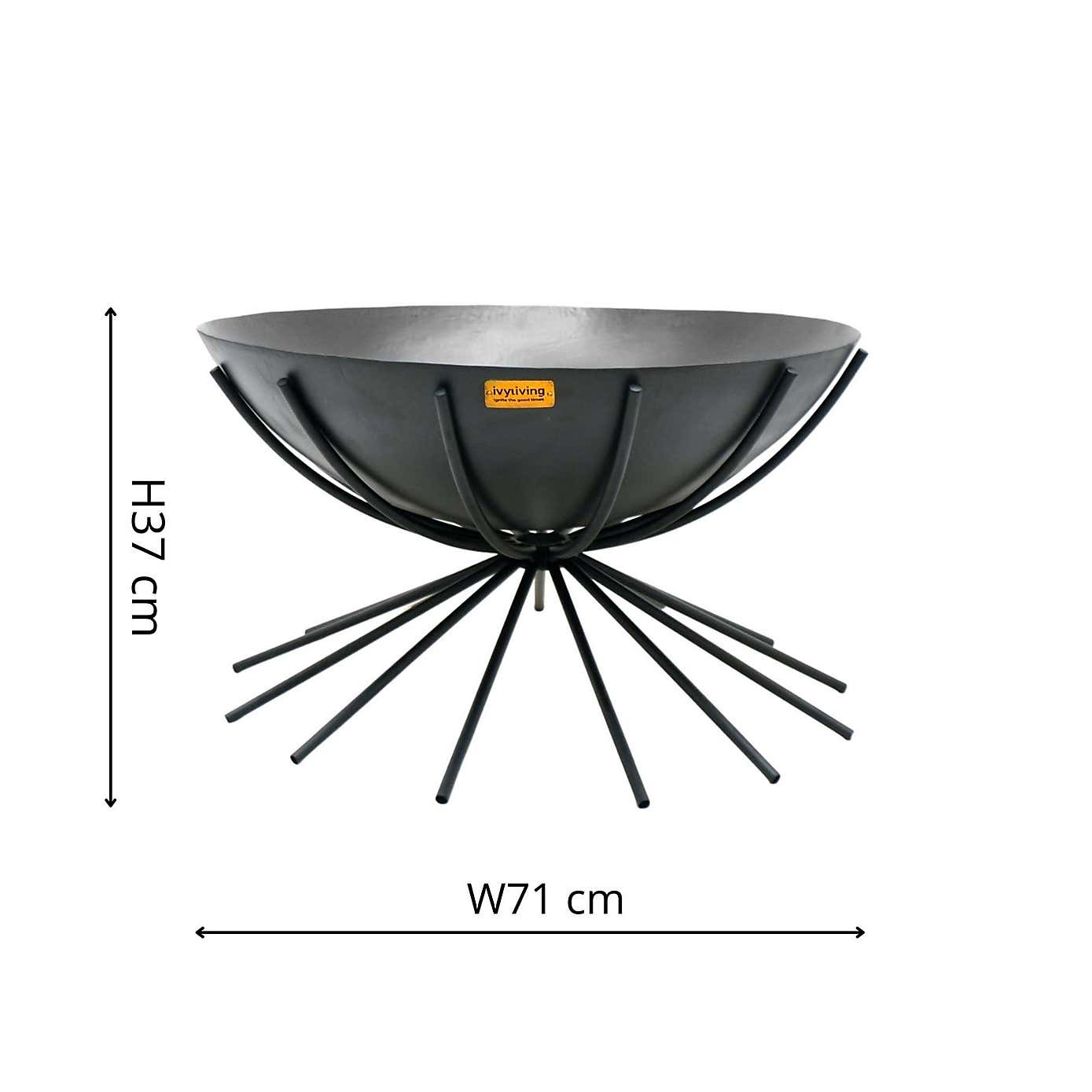 Ivyline Outdoor Metal Dakota Fire Pit