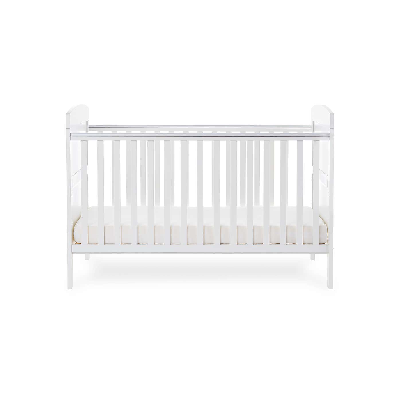 Obaby Grace Cot Bed, Cot Top Changer + Fibre Mattress Set
