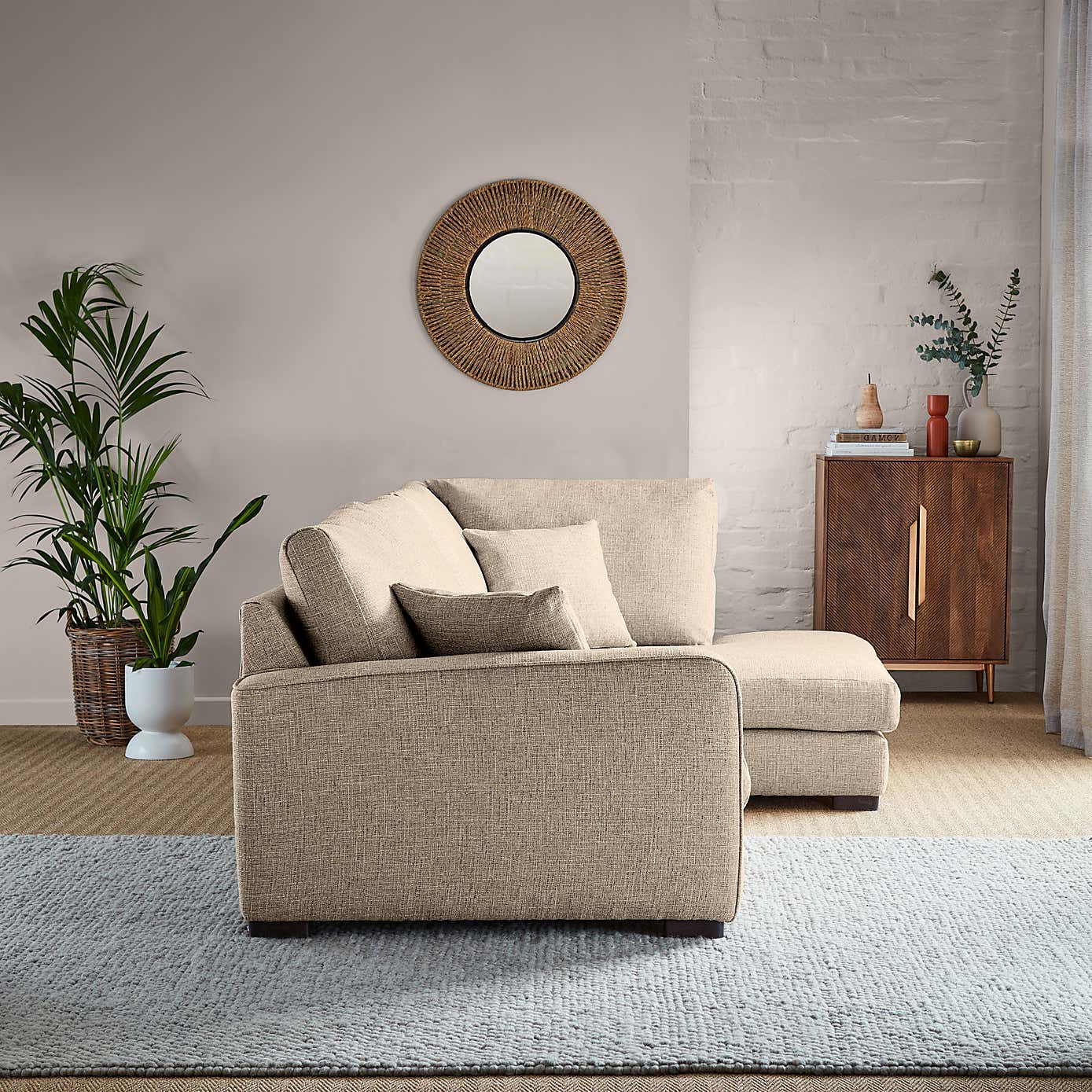 Carson Chunky Multi Weave Left Hand Corner Sofa