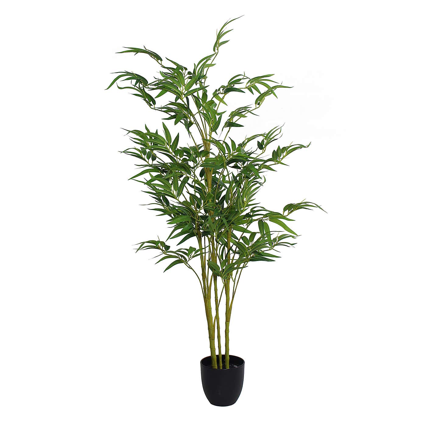 Artificial Bamboo Tree in Black Plant Pot