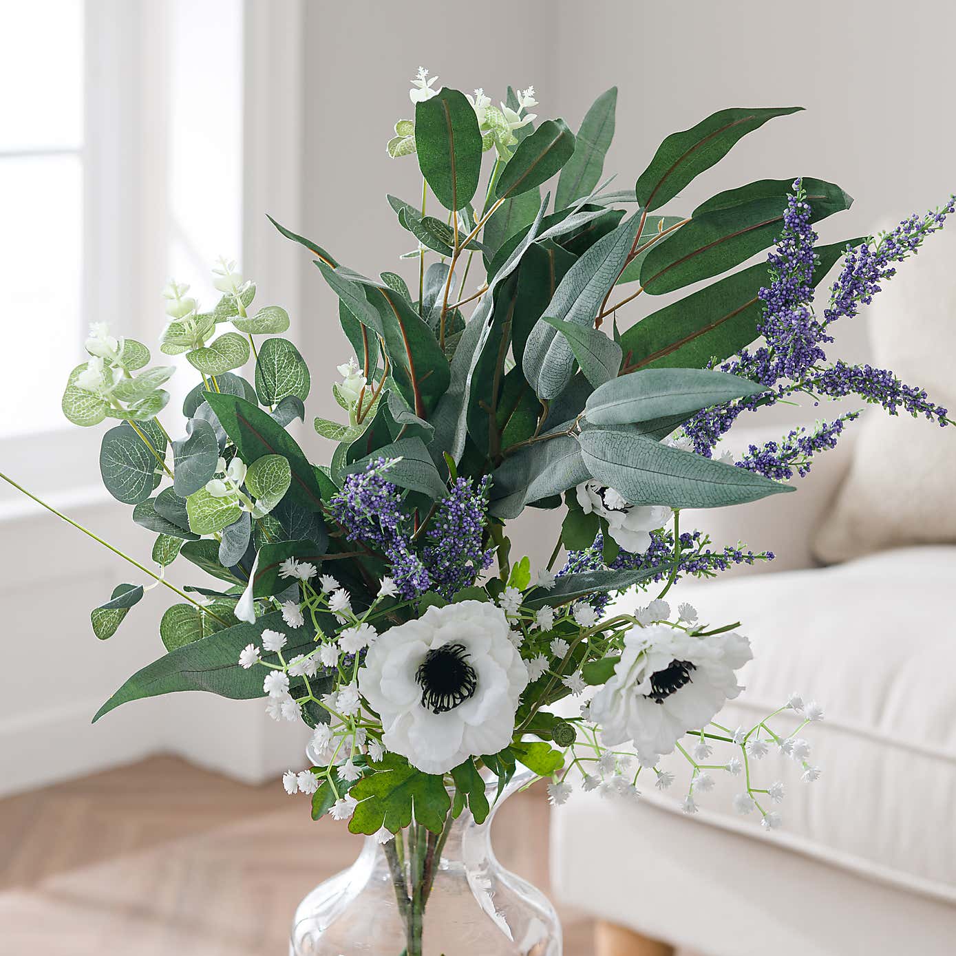 Artificial Anemone & Berries Letterbox Bouquet