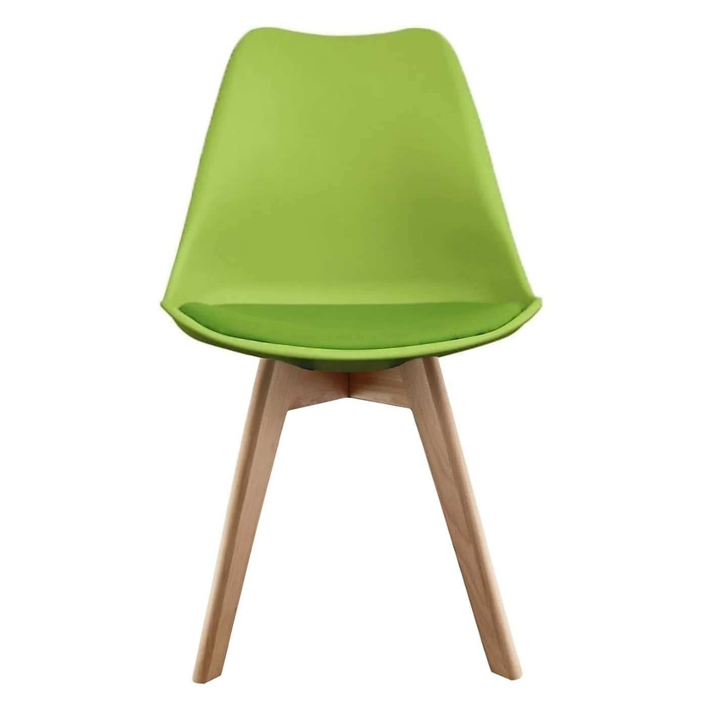 Fusion Living Soho Plastic Dining Chair with Squared Legs