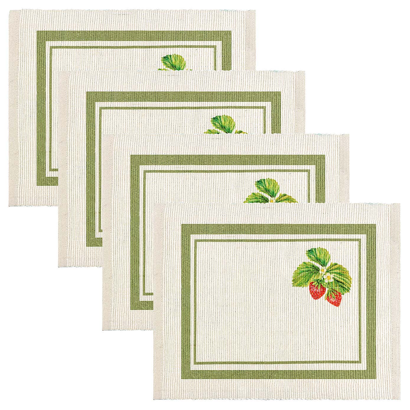 Evans Lichfield Set of 4 Strawberry Placemats