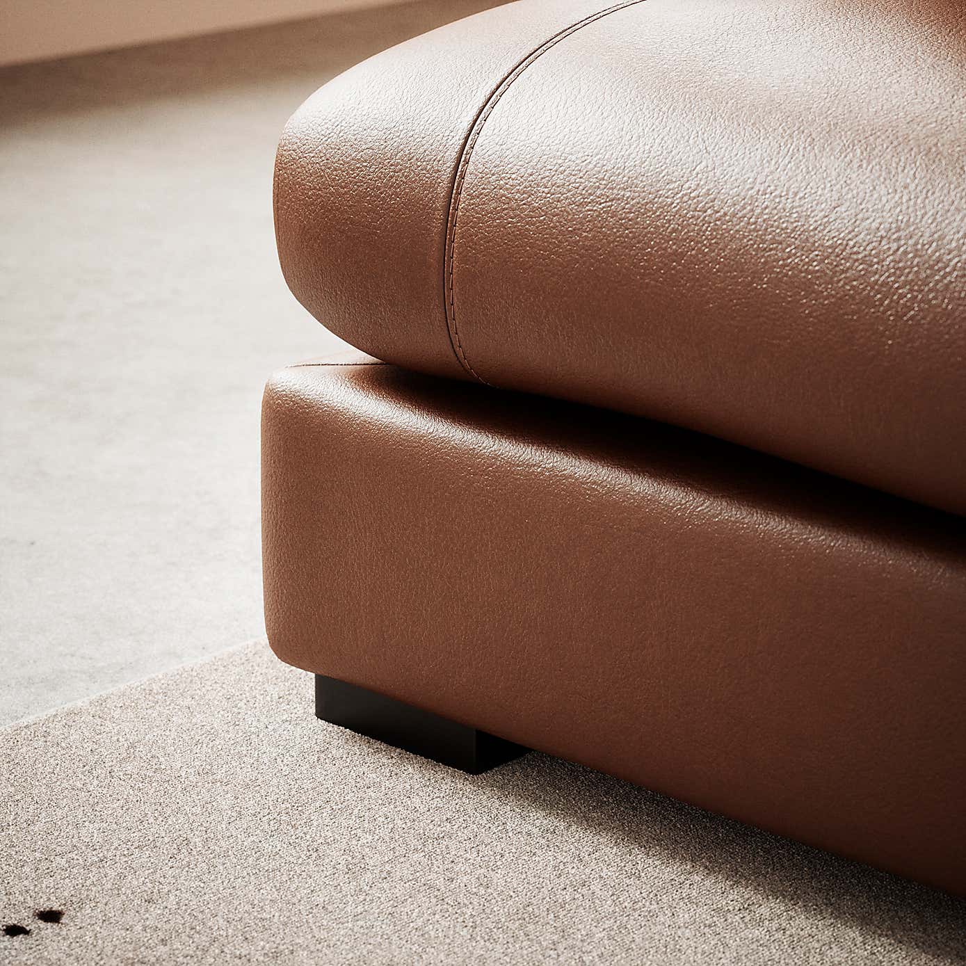 Carson Vintage Leather Large Corner Chaise Sofa