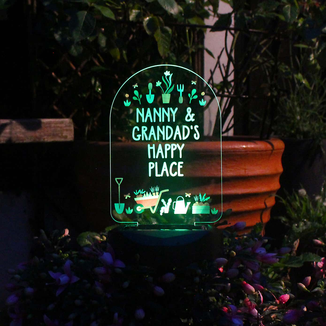 Personalised Vegetable Patch Outdoor Solar LED Light