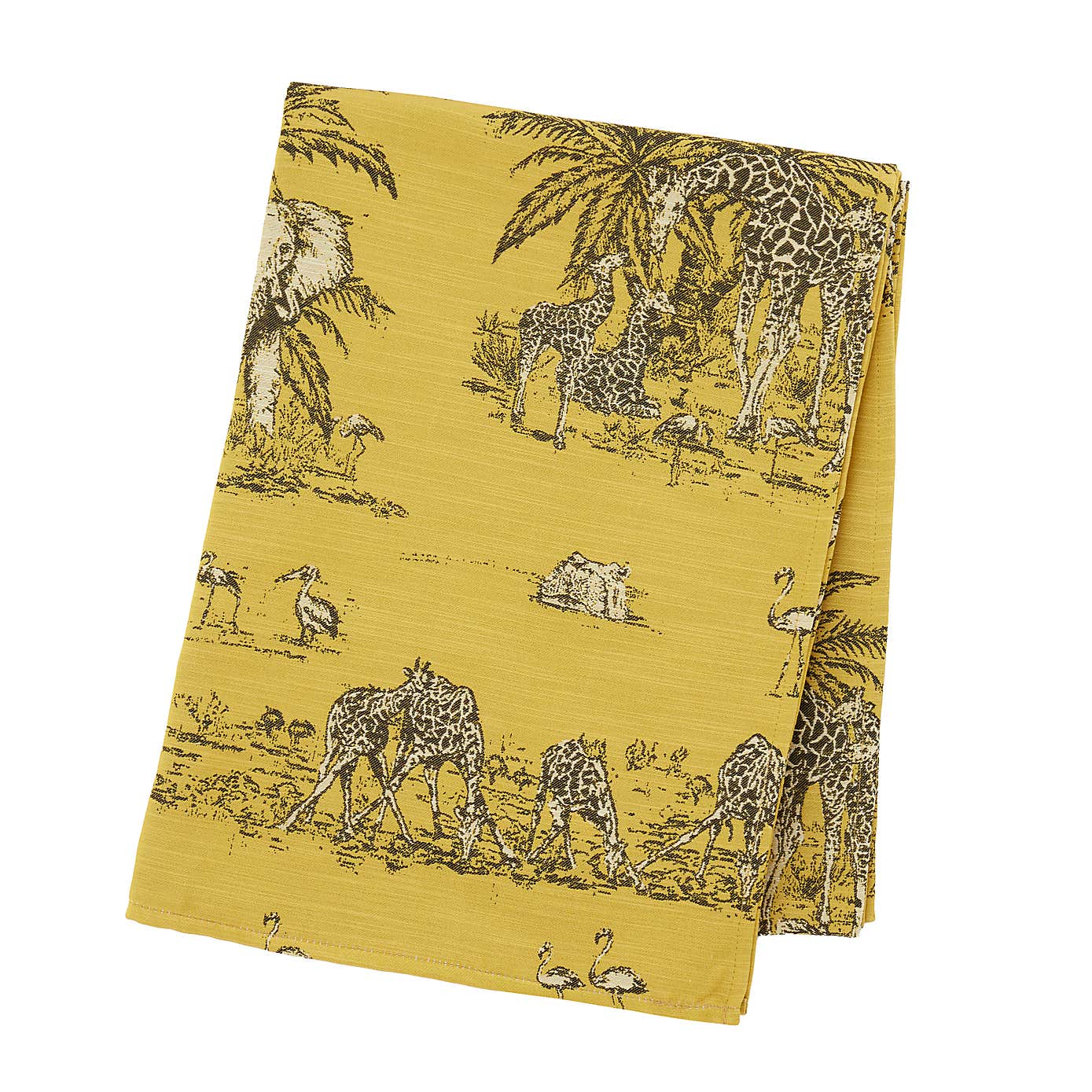 Animal Ochre Jacquard Tablecloth