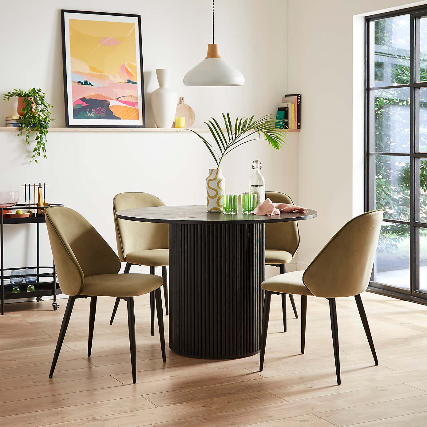 Freya Dining Chair, Velvet