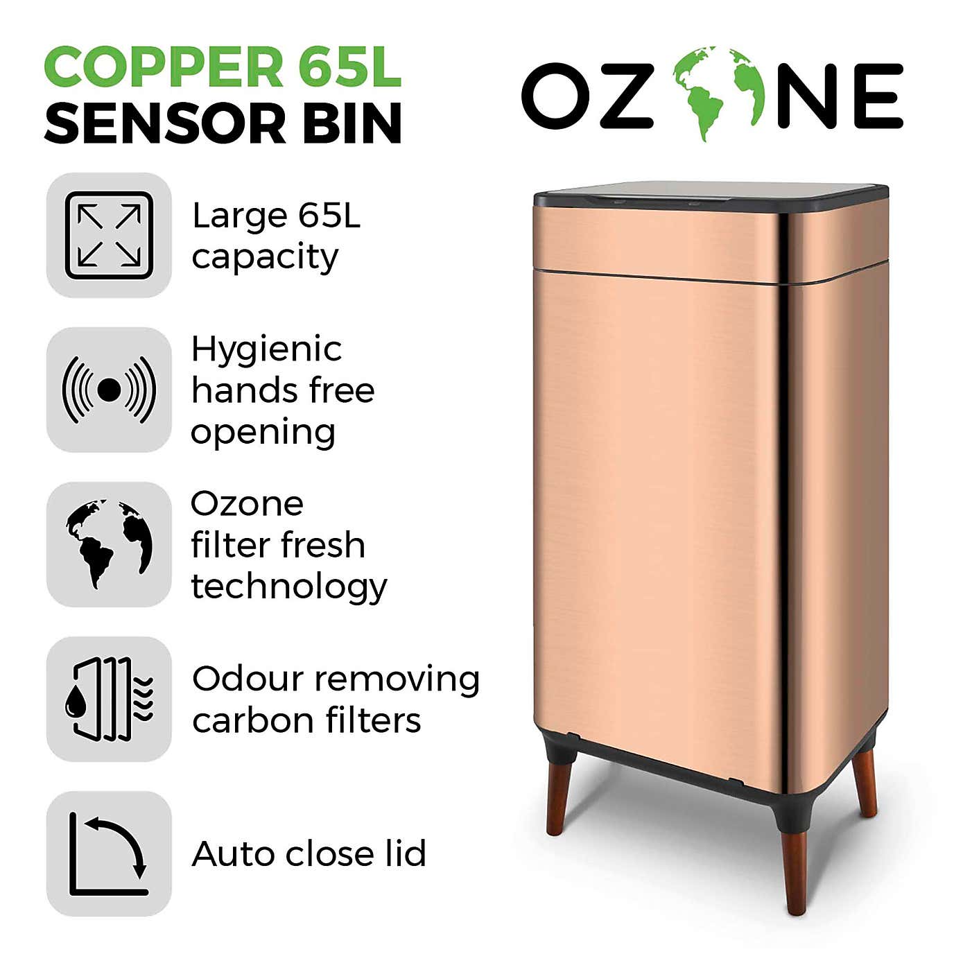 Tower 65L Ozone Sensor Bin