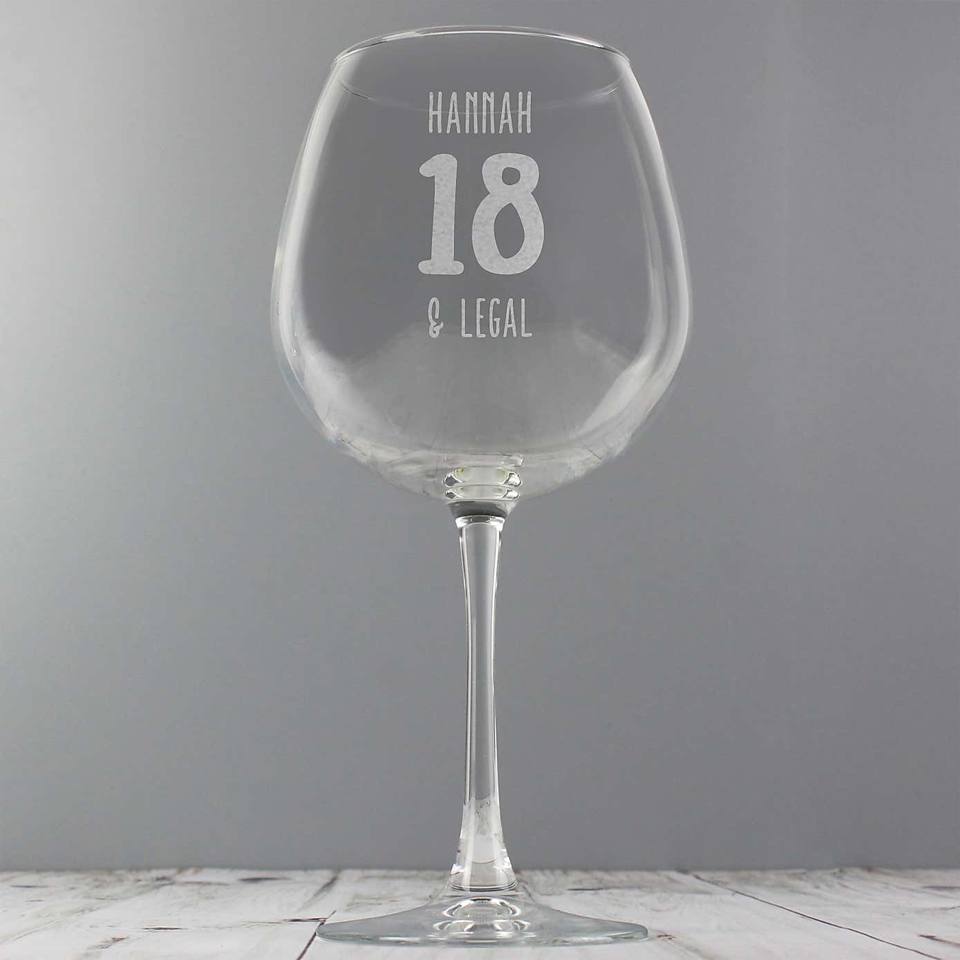 Personalised Birthday Bottle of Wine Glass