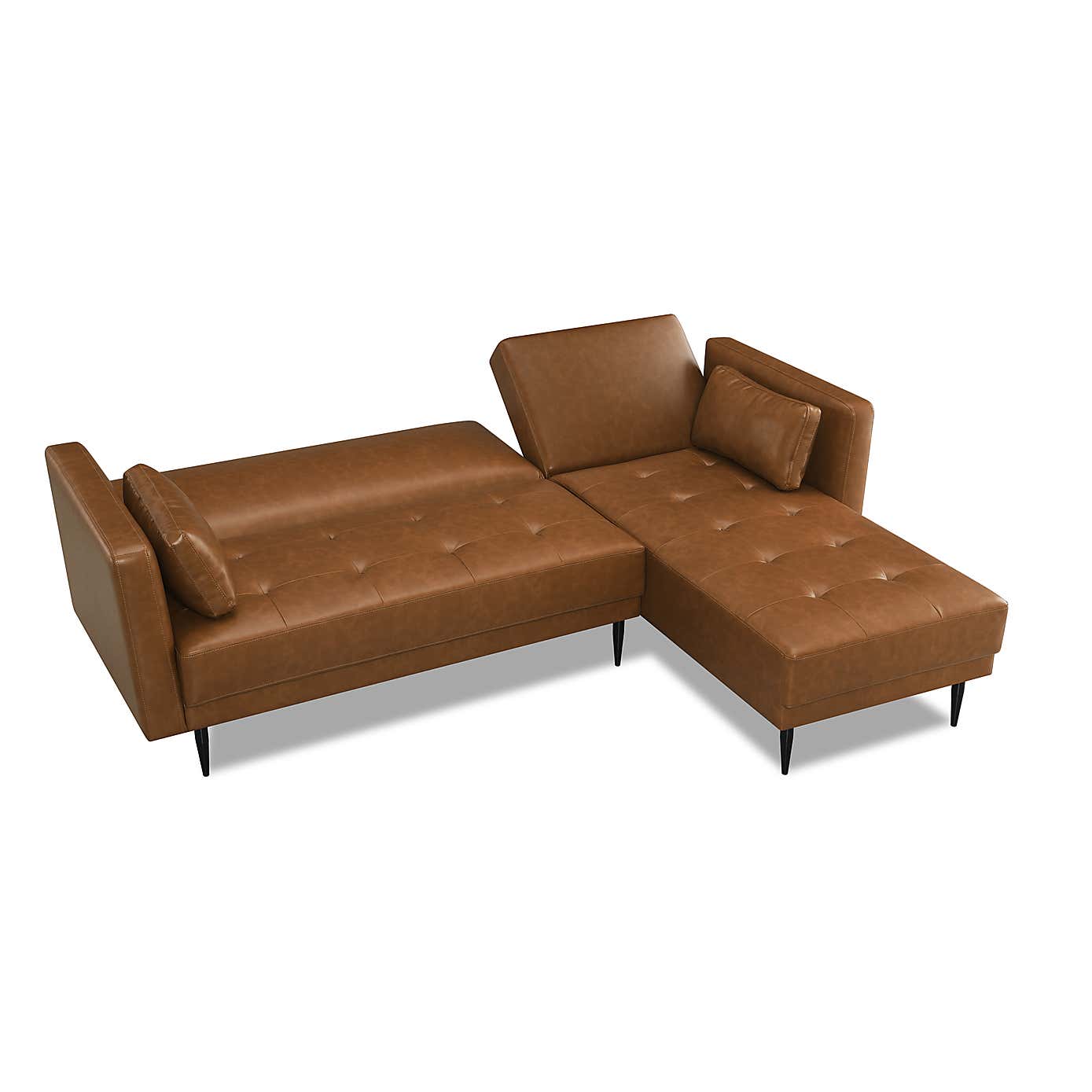 Selma Faux Leather Corner Double Sofa Bed