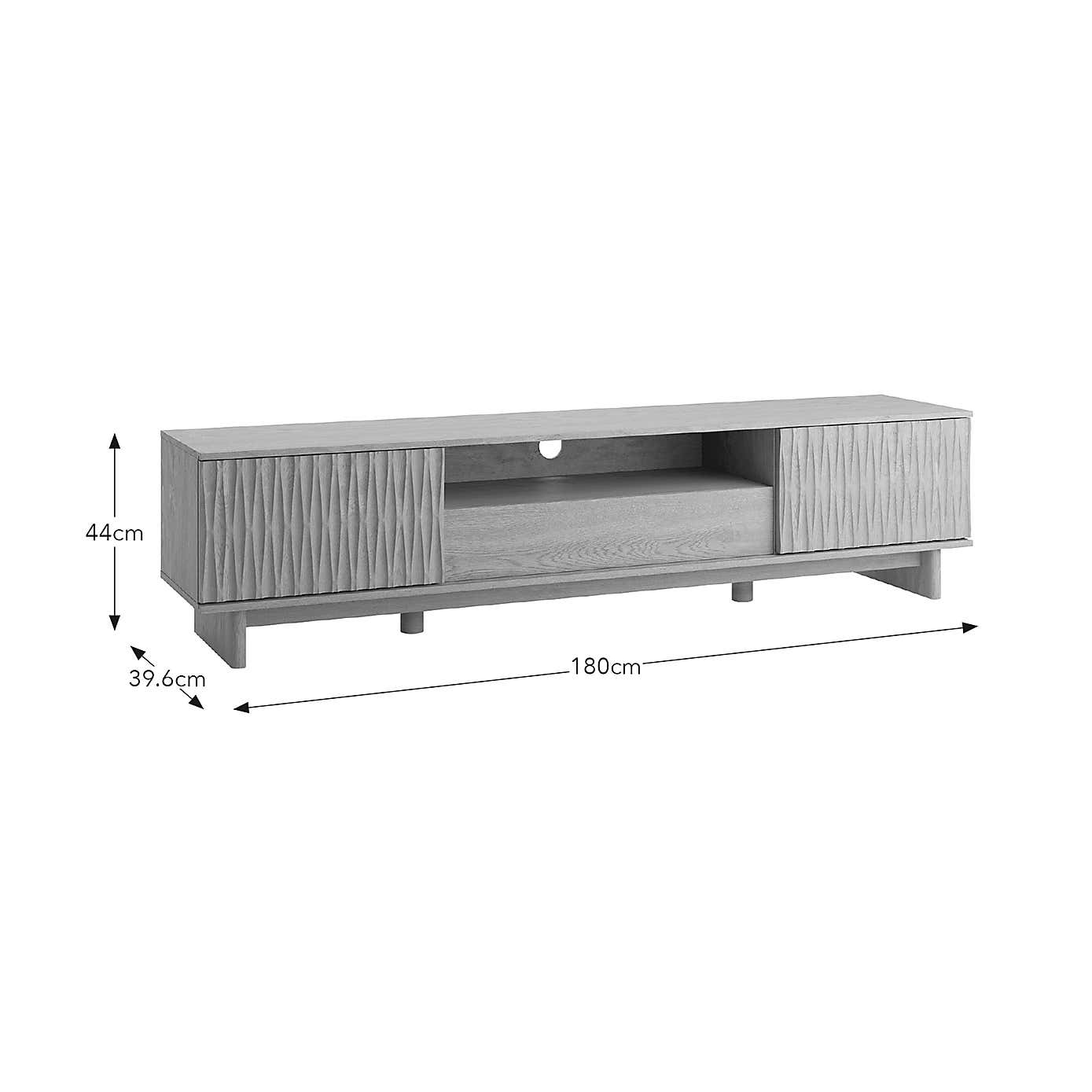 Inga Extra Wide TV Unit for TVs up to 75", Oak Effect