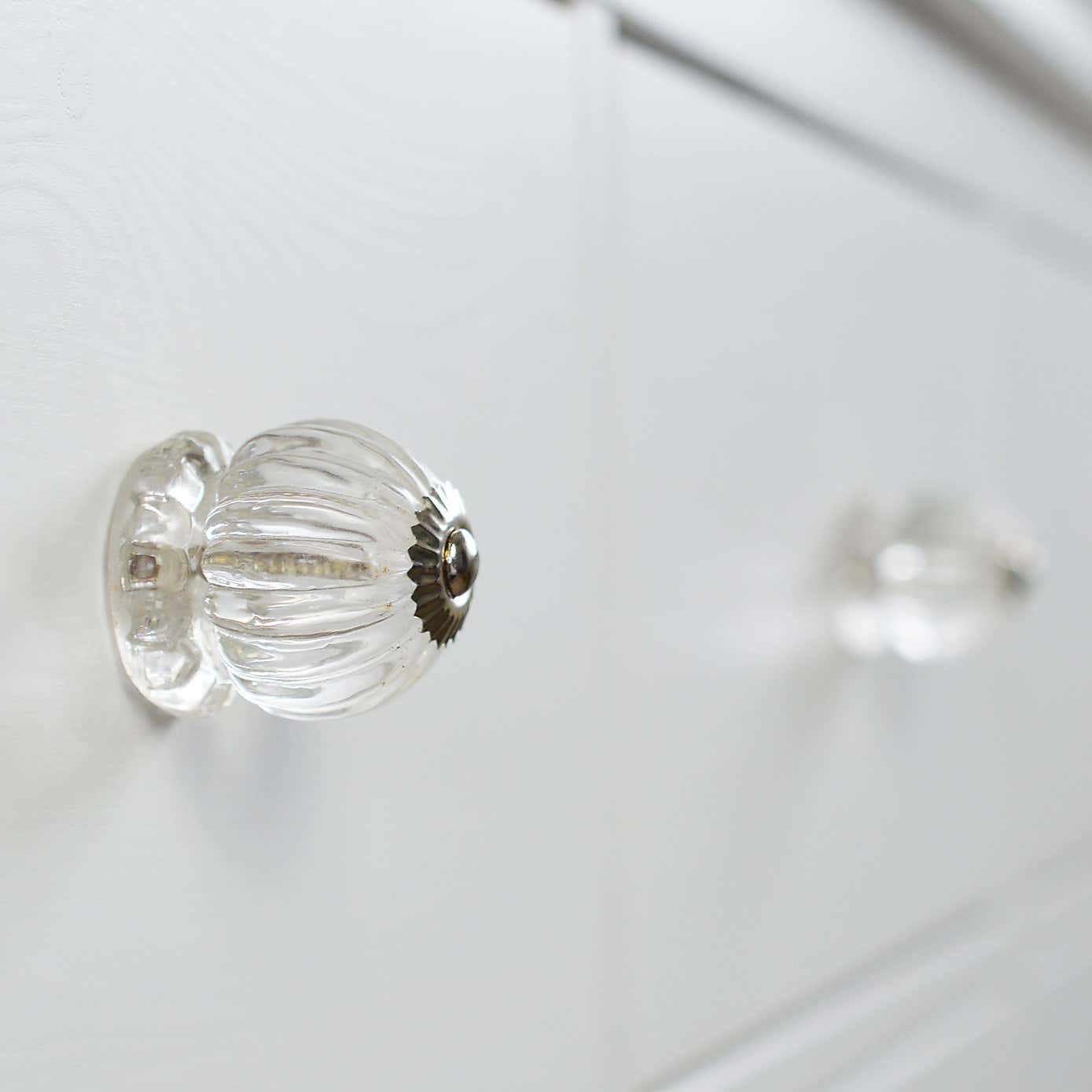 Set of 6 Nicola Spring Button Glass Cabinet Knobs