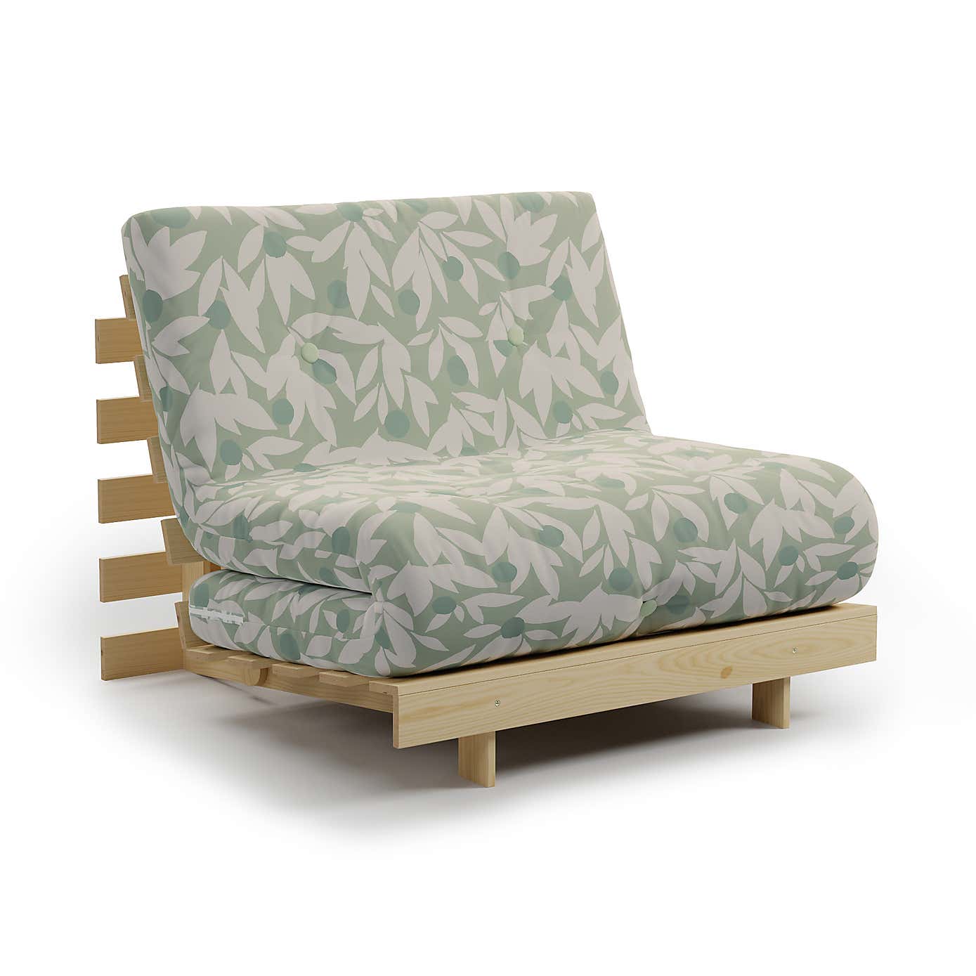 Mito Erwin Single Futon Sage Natural Frame