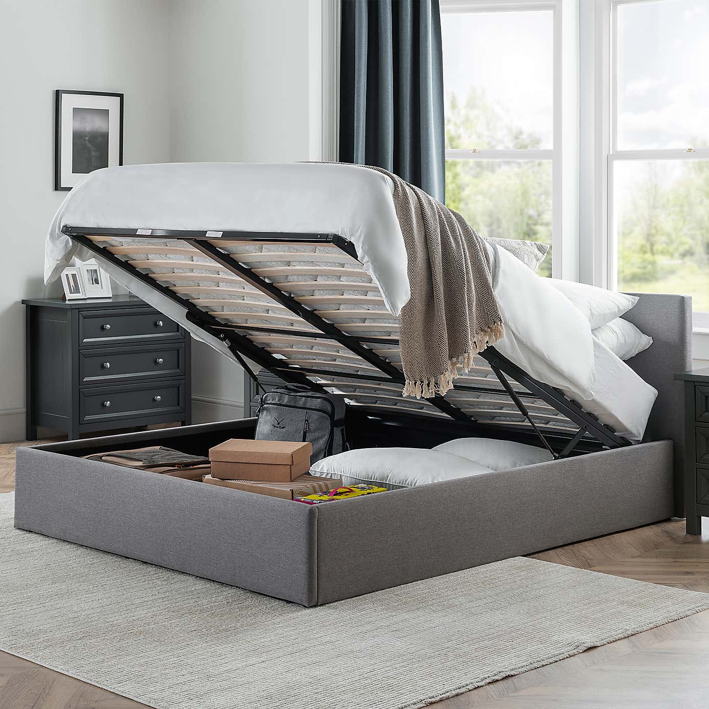 Rialto Fabric Ottoman Bed