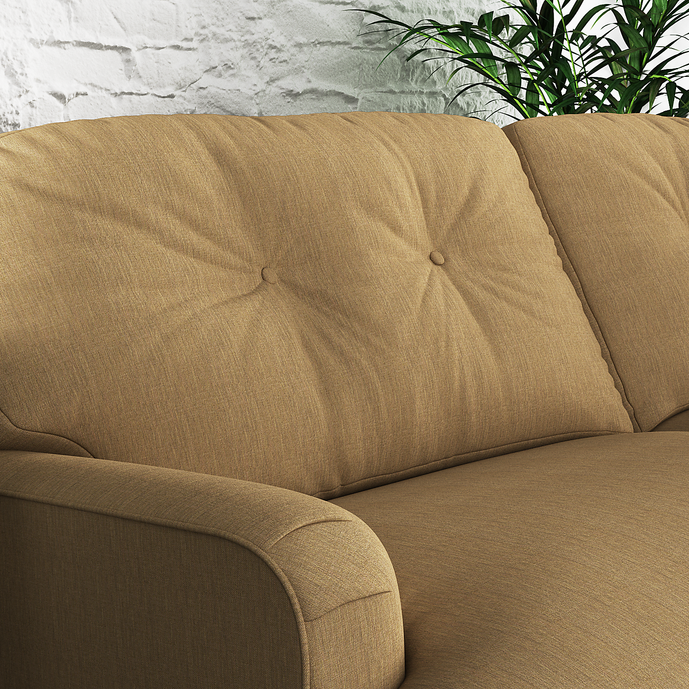 Martha Slub Faux Linen 4 Seater Sofa