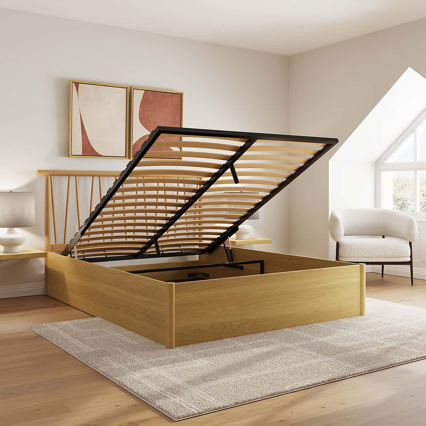 Fusum Spindle Ottoman Bed