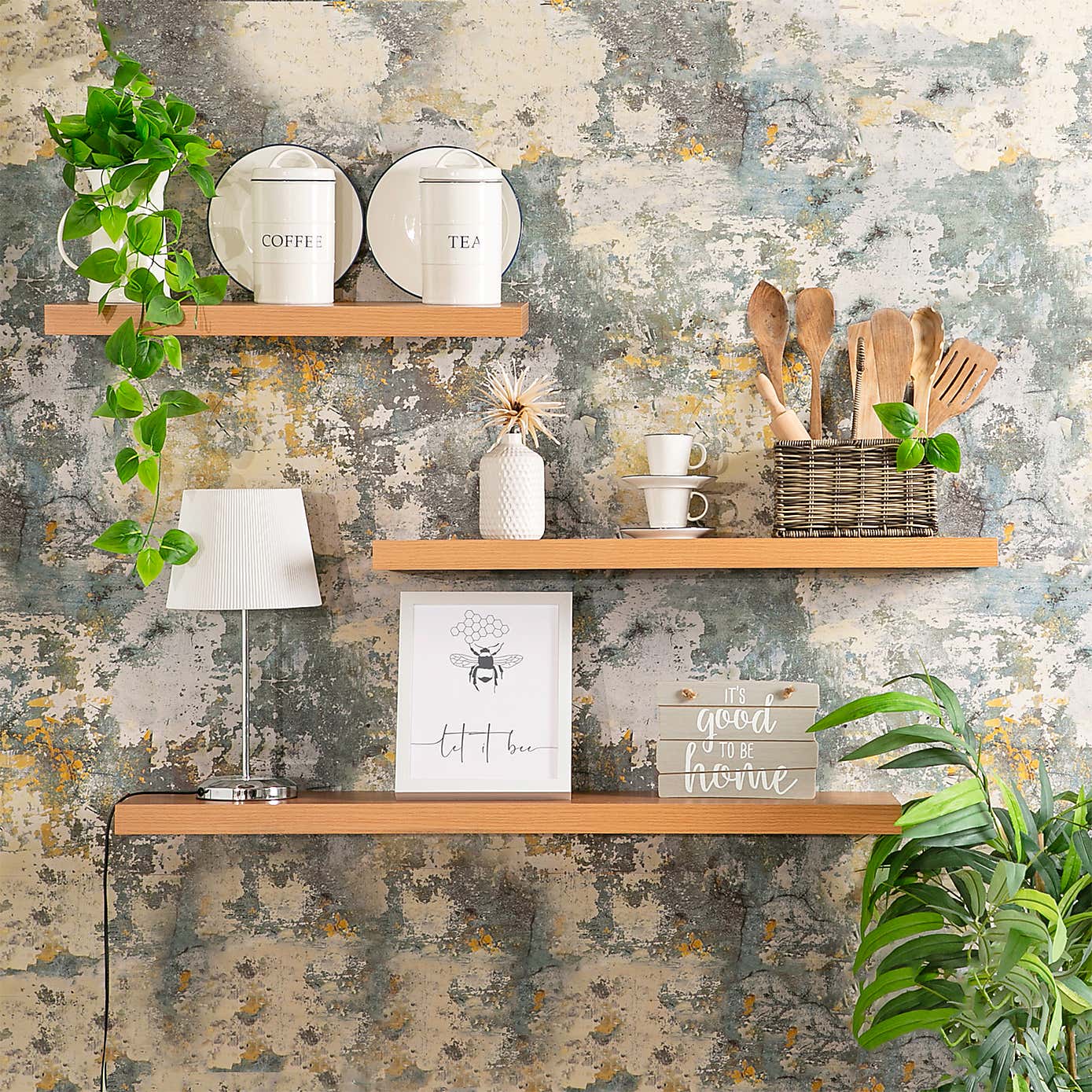 Harbour Housewares Medium Floating Shelf