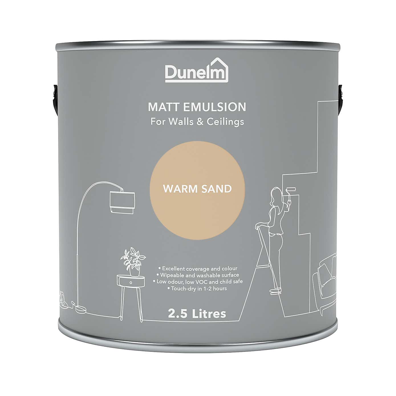 Dunelm Warm Sand Matt Emulsion Paint