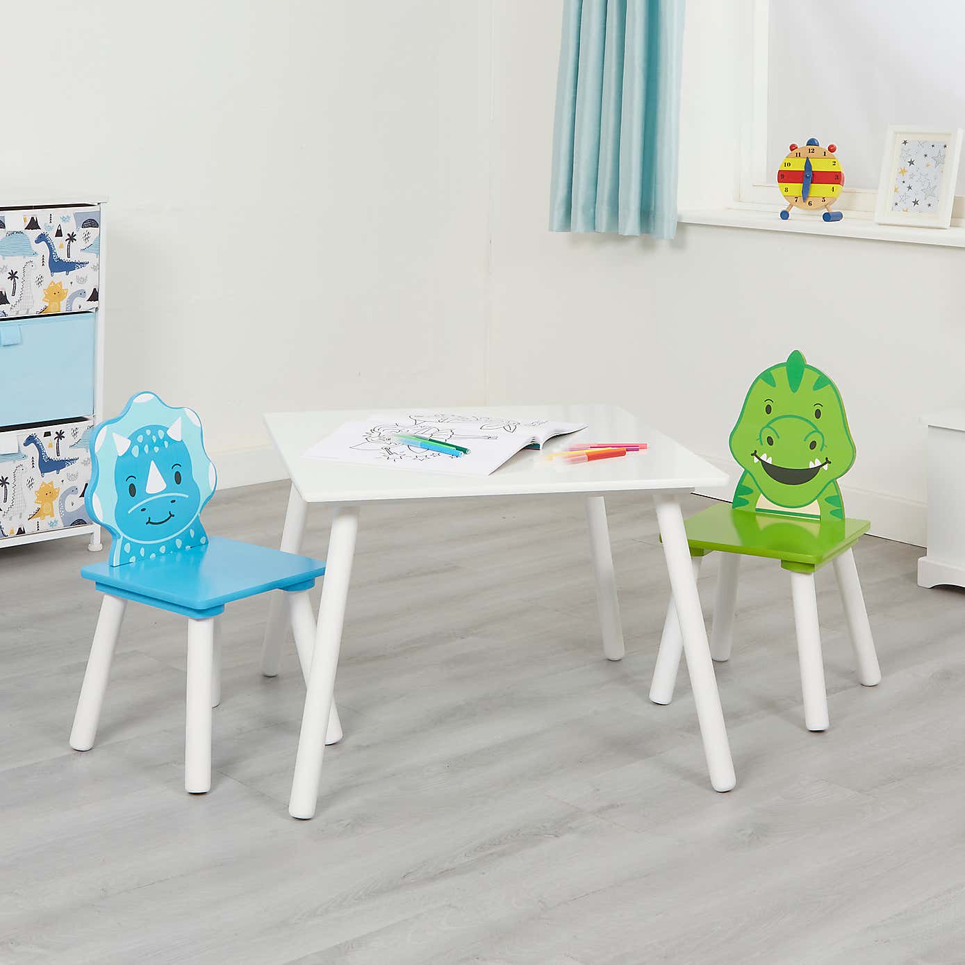 Liberty House Kids Dinosaur Table And Two Chair Set