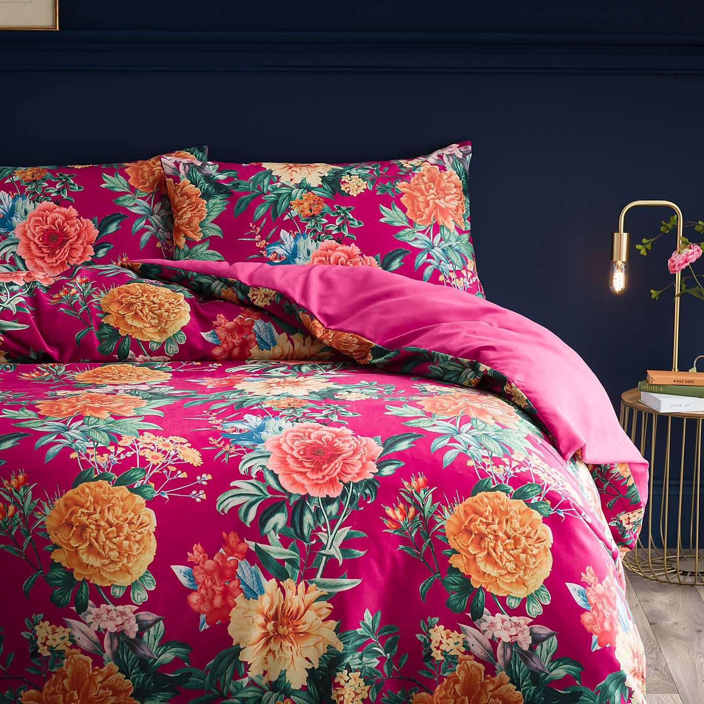 Peony Floral Duvet Cover & Pillowcase Set