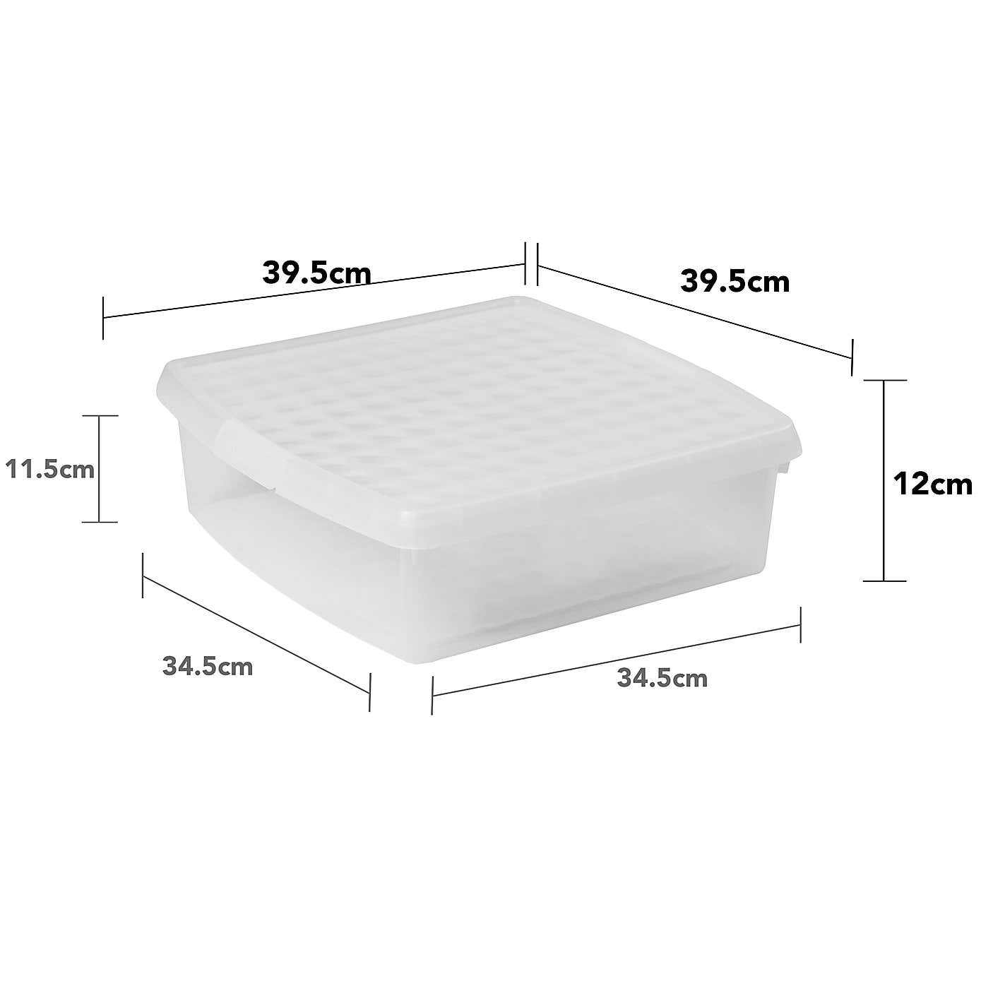Wham Clip Pack of 4 Square Storage Boxes With Lids