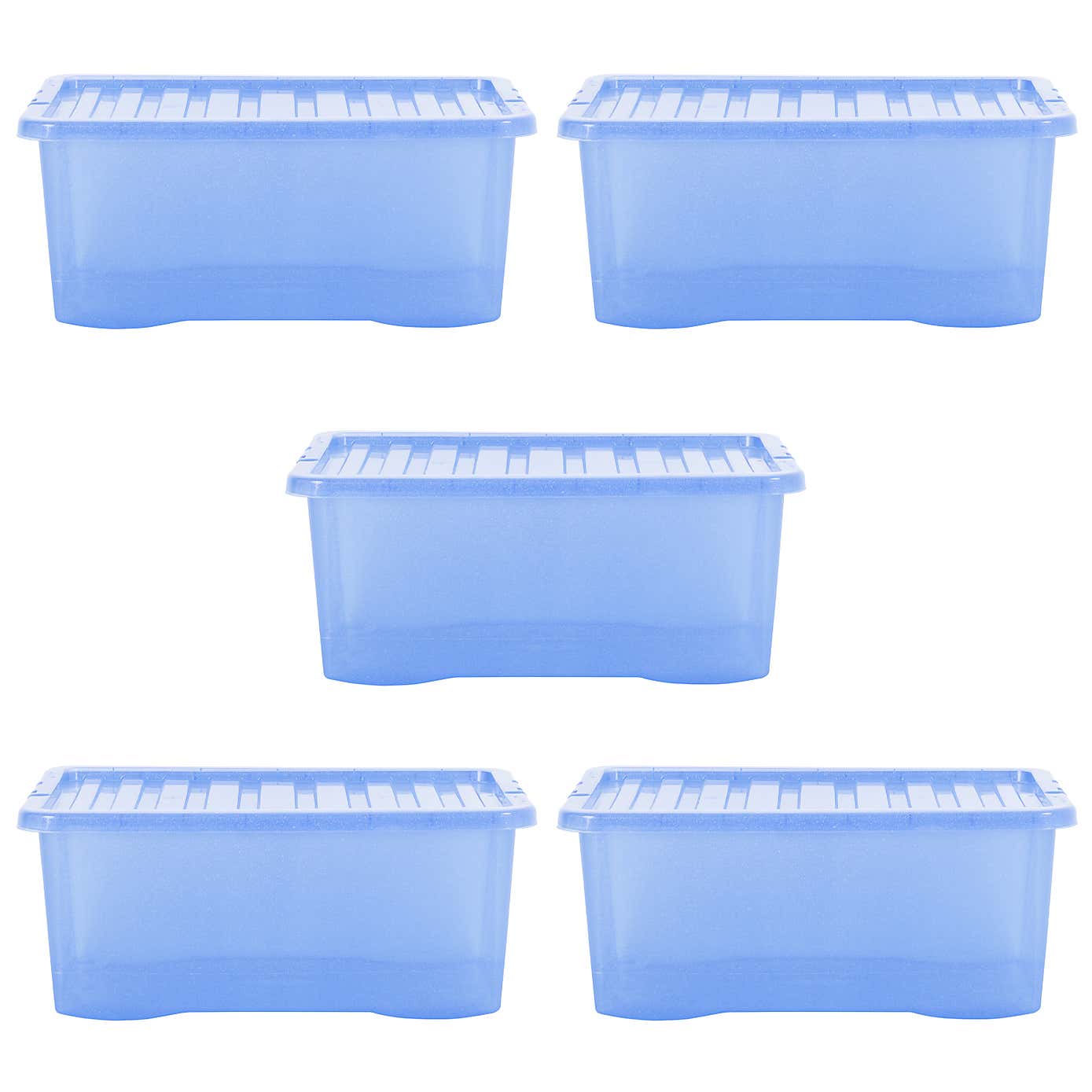 Wham Crystal Set of 5 Storage Boxes & Lids