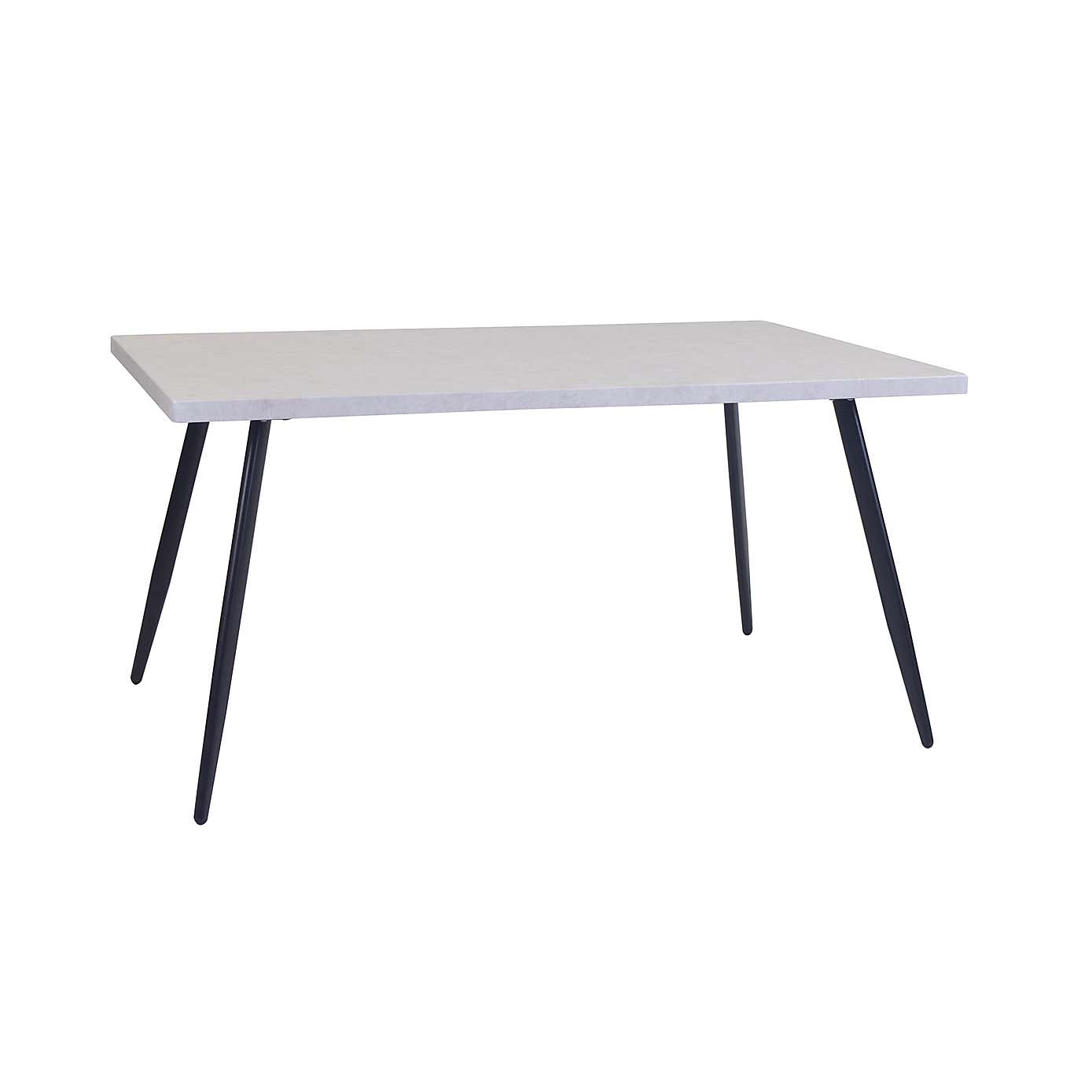 Zuri Concrete Effect Rectangular Dining Table