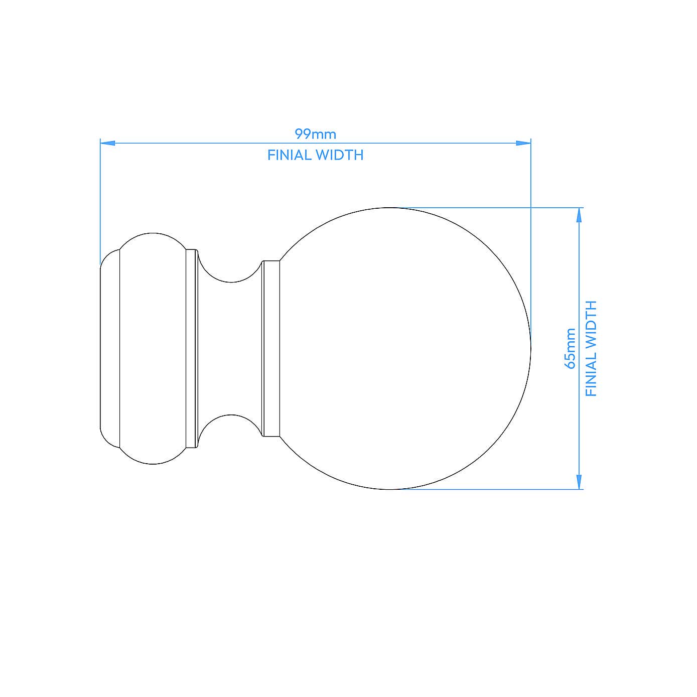 Churchgate Tilton Wooden Curtain Pole with Rings