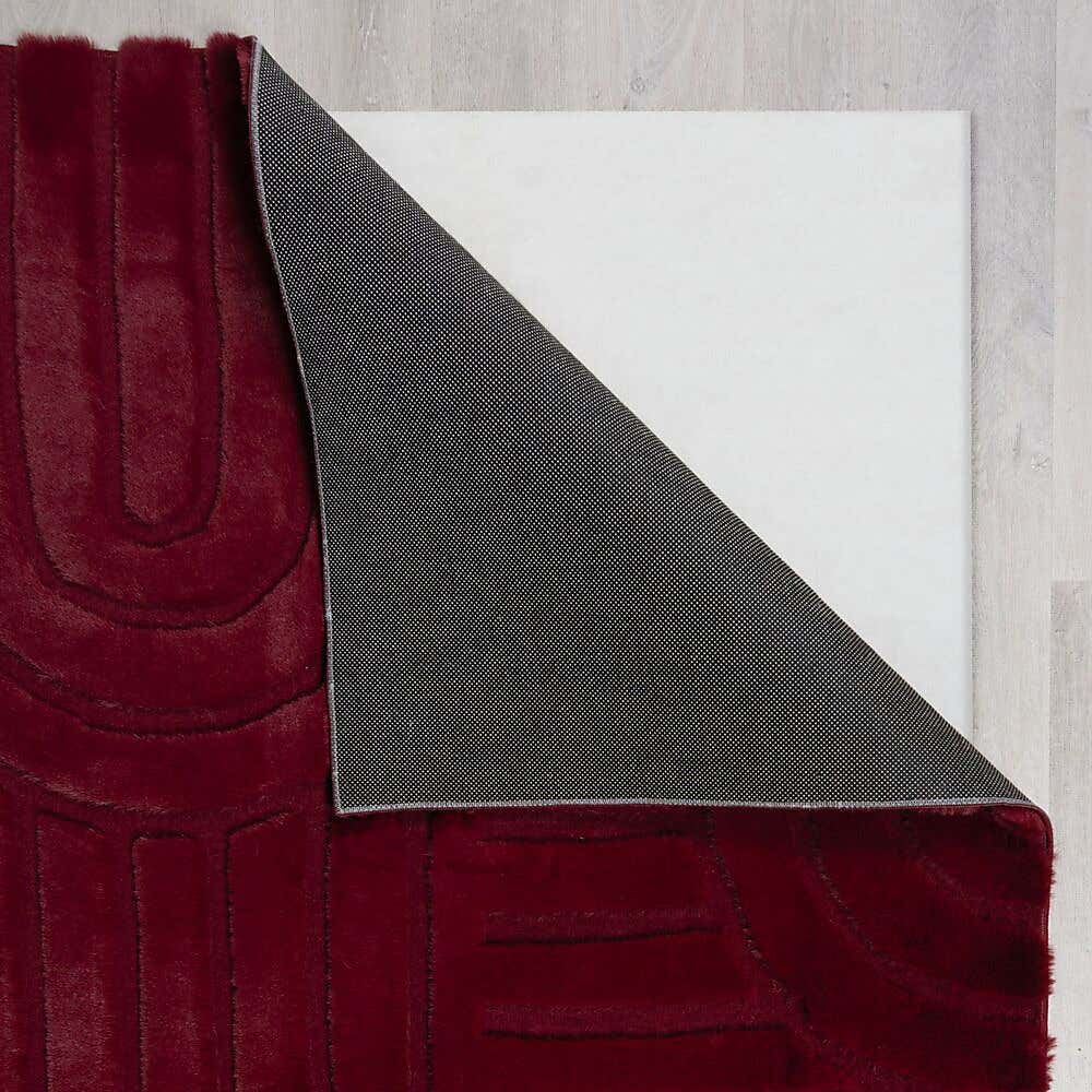 Supersoft Lush Geometric Fux Fur Arch Rug