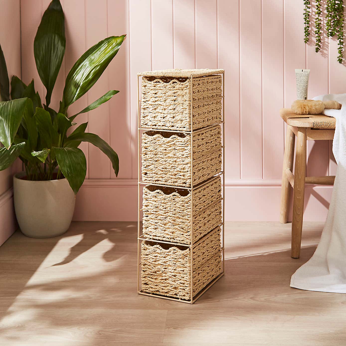 Wavy Edge Woven Storage Drawers