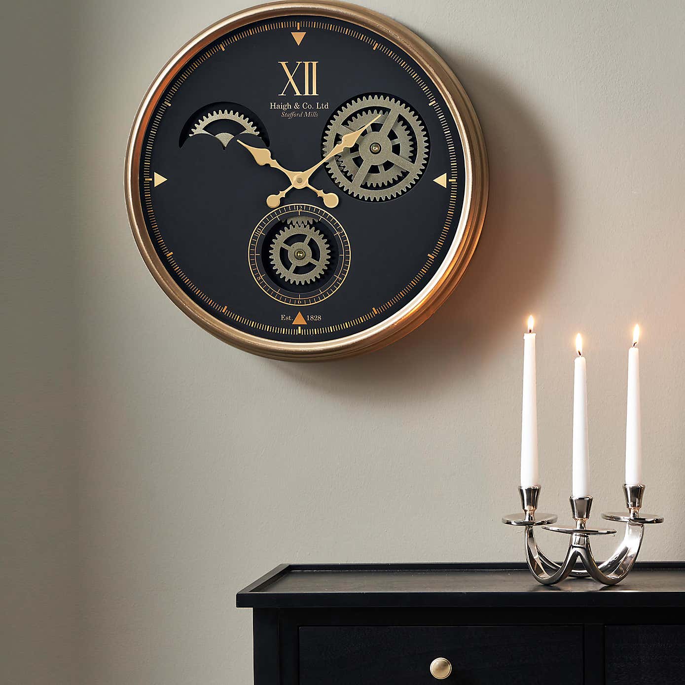 Metal Cog Wall Clock