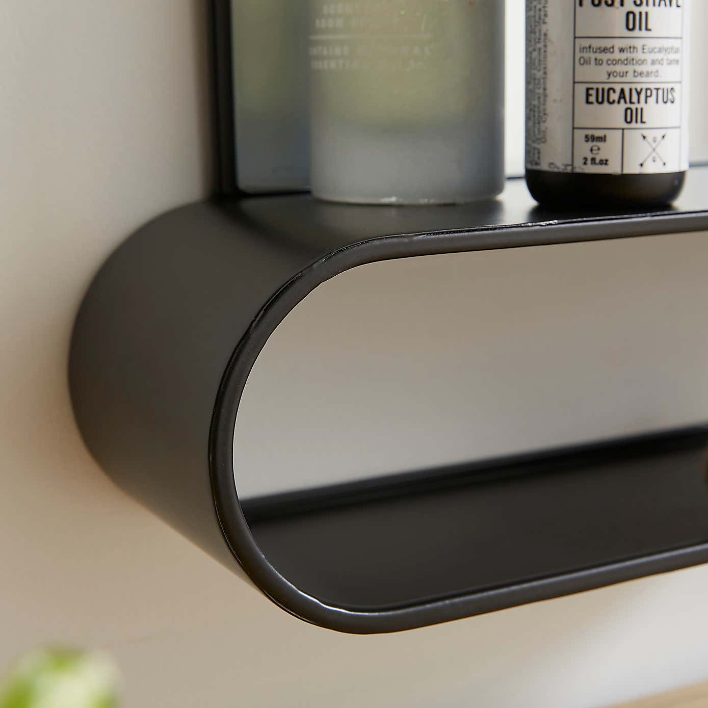 Elements Squoval Wall Mirror with Curling Shelf