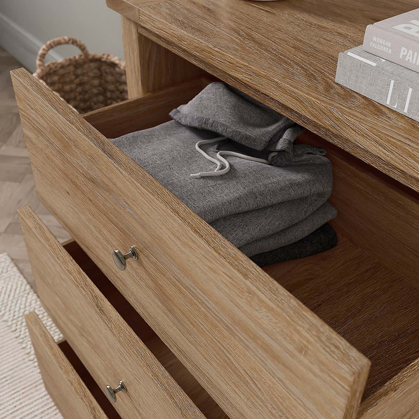 Olney 3 Drawer Chest Stone