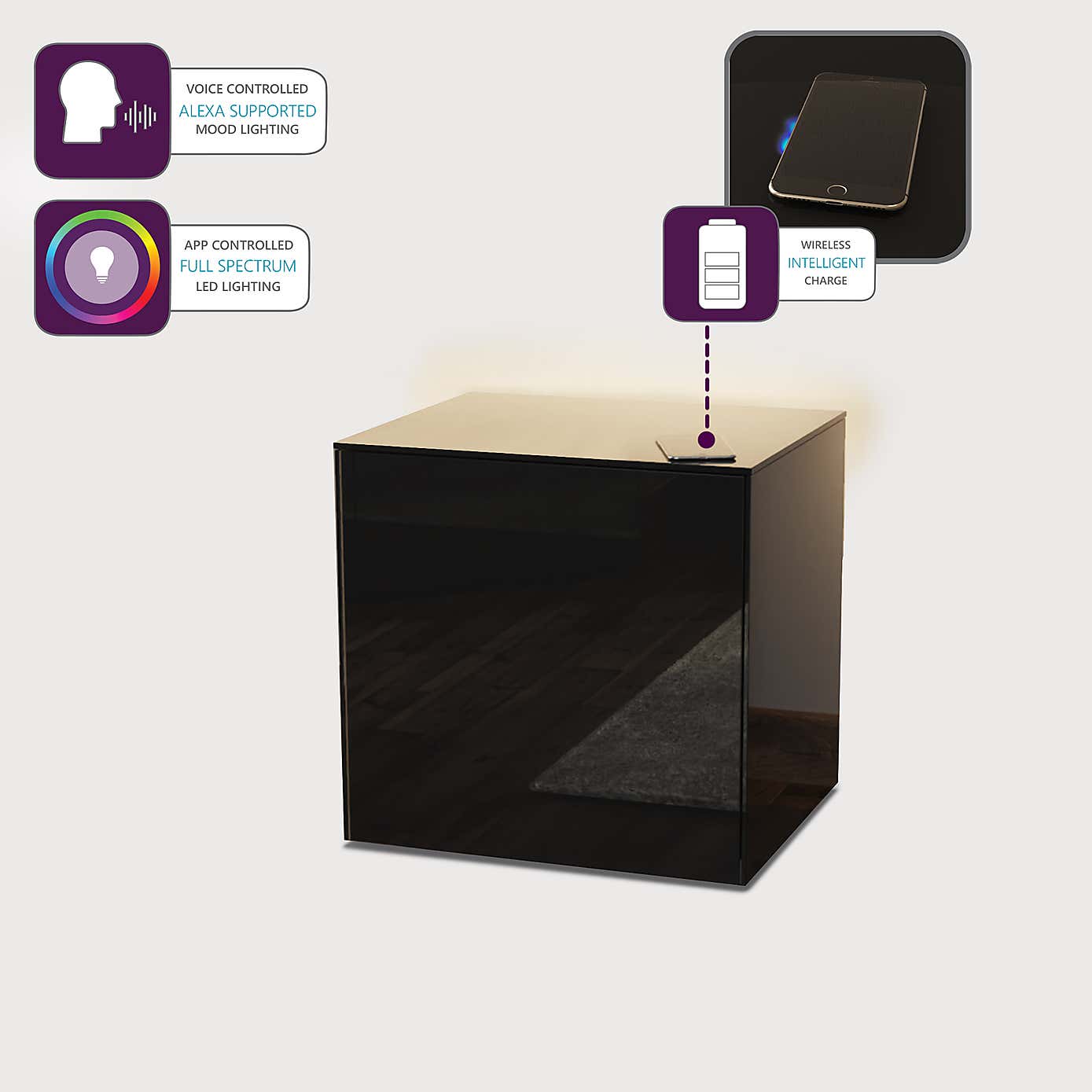 Intel LED 1 Door Lamp Table