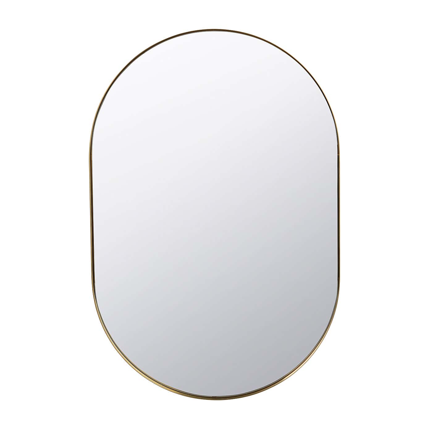 Slim Frame Lozenge Wall Mirror
