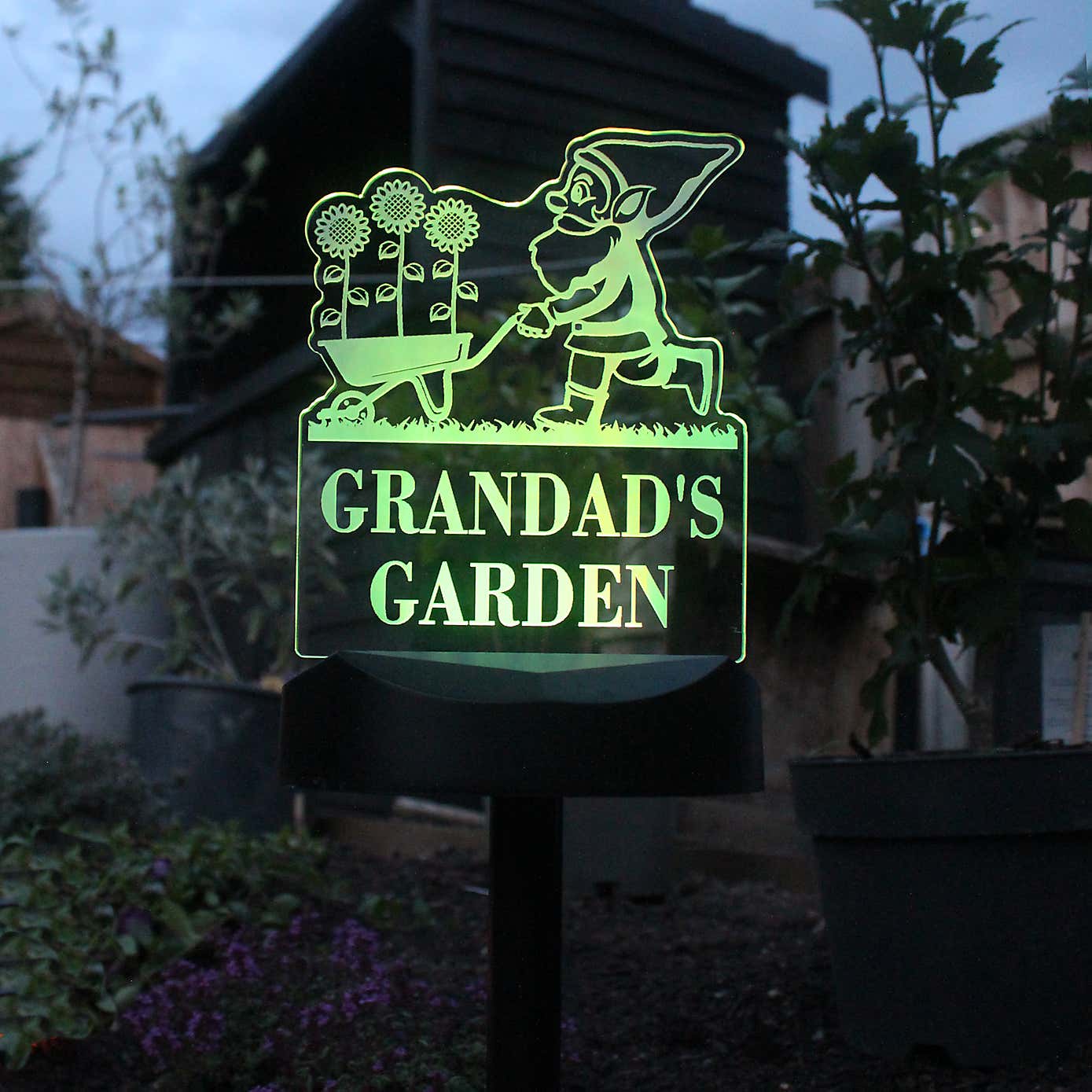 Personalised Gnome Garden Outdoor Solar LED Light