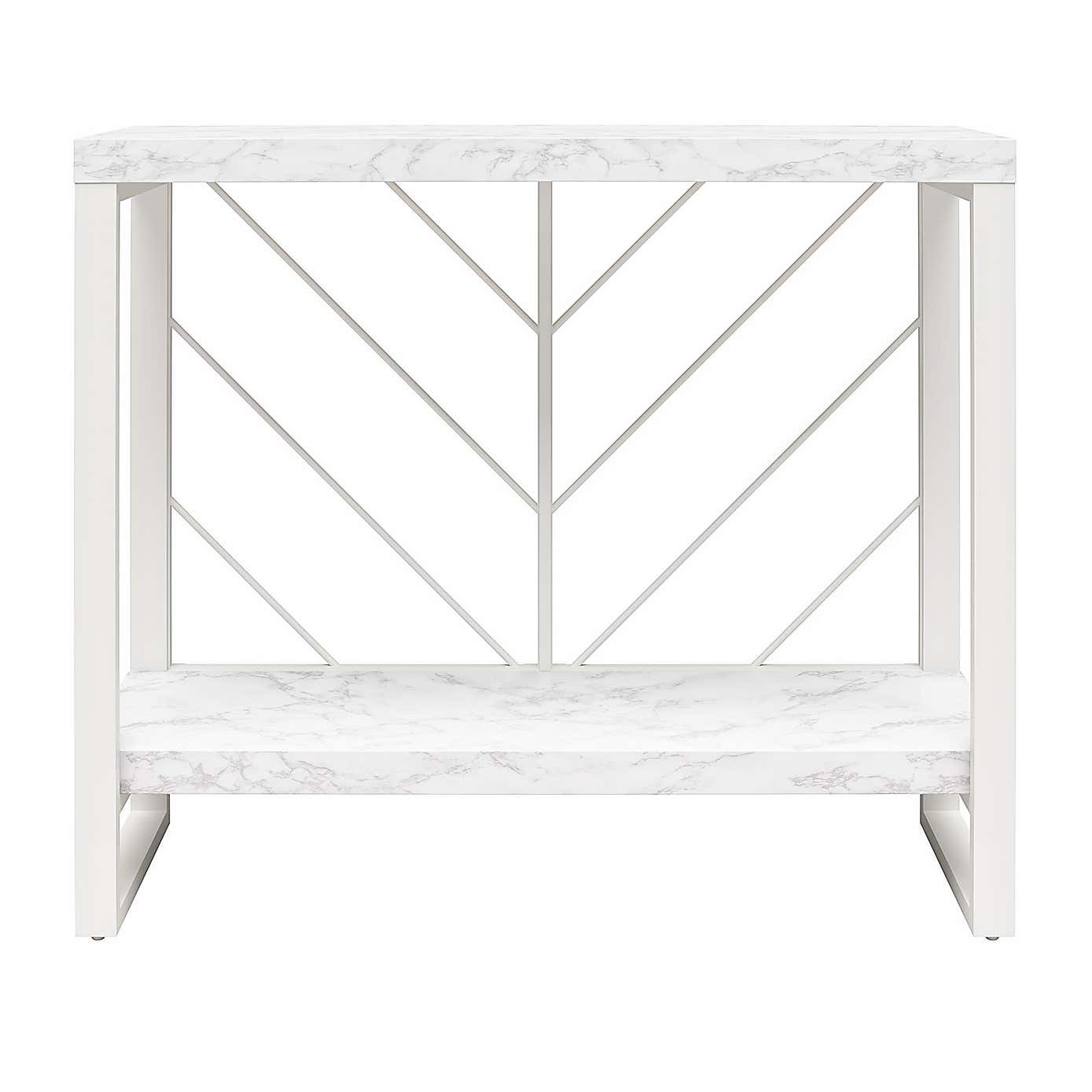 Brielle Console Table, Faux Marble