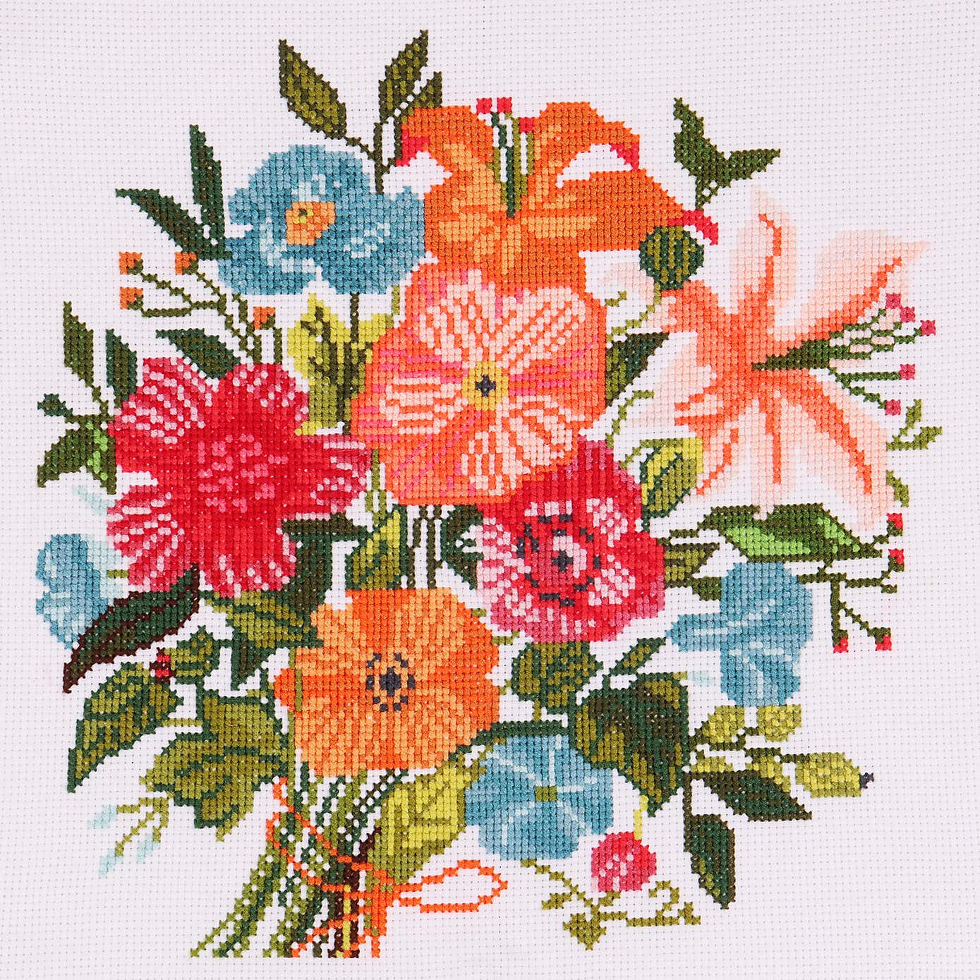 Cross Stitch Floral Bouquet