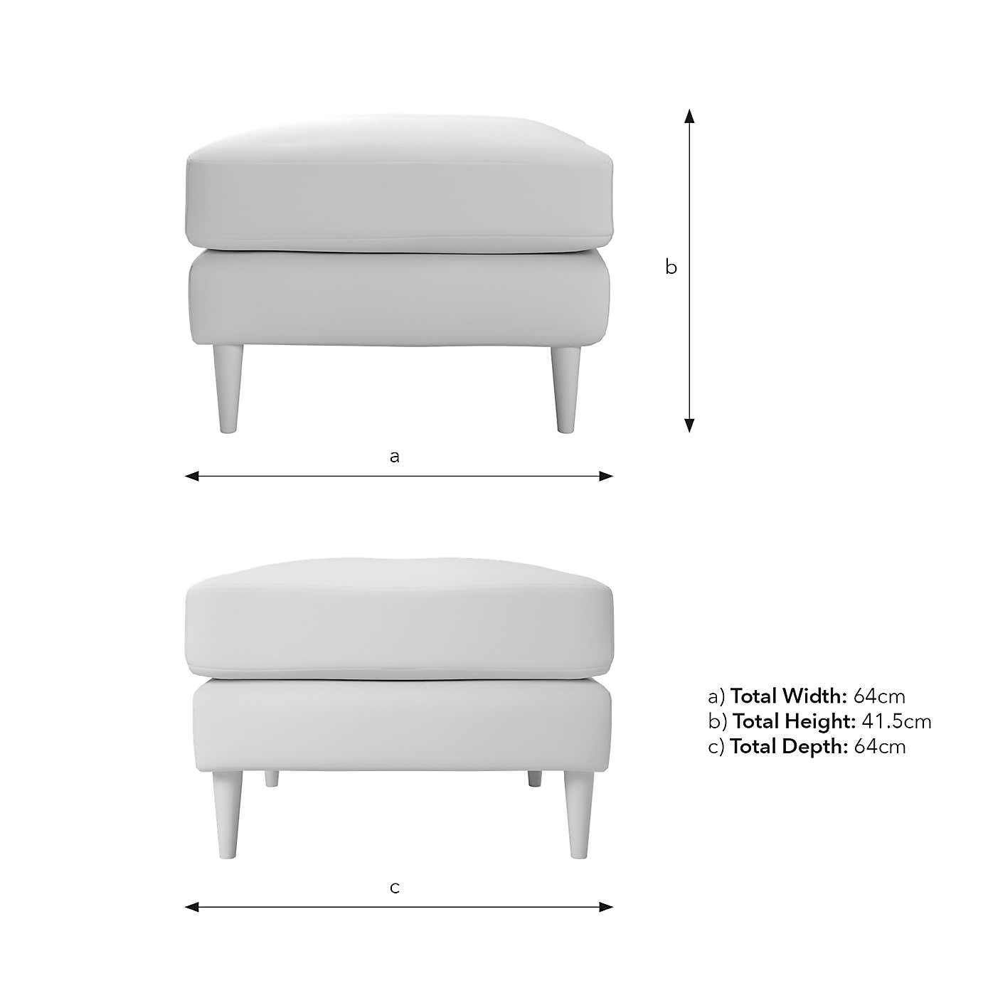 Sven Chunky Chenille Footstool