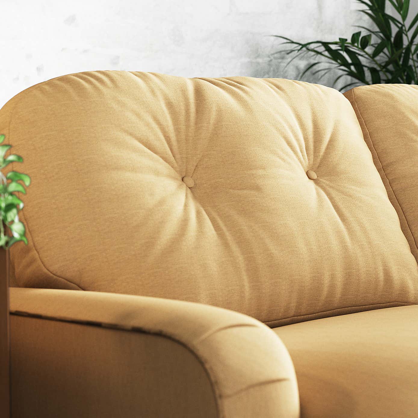 Martha Slub Faux Linen Corner Chaise Sofa