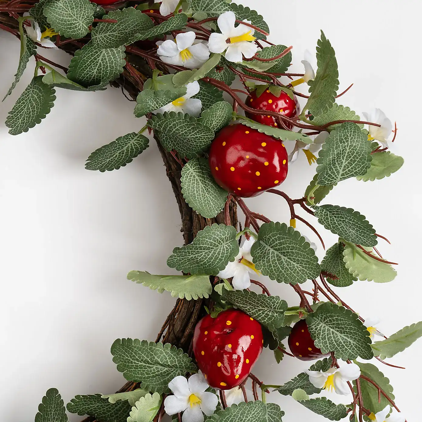 Artificial Strawberry Wreath