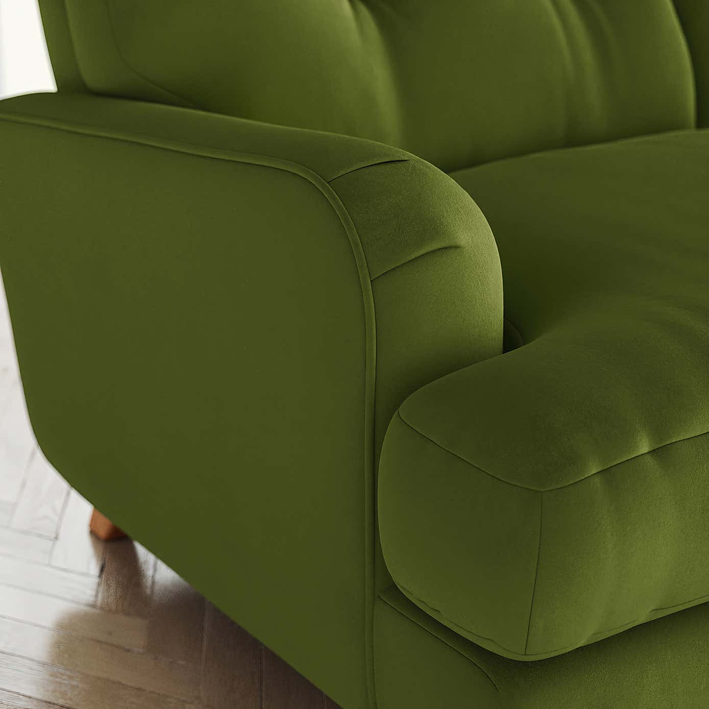 Martha Matte Plush Velvet Full Corner Sofa