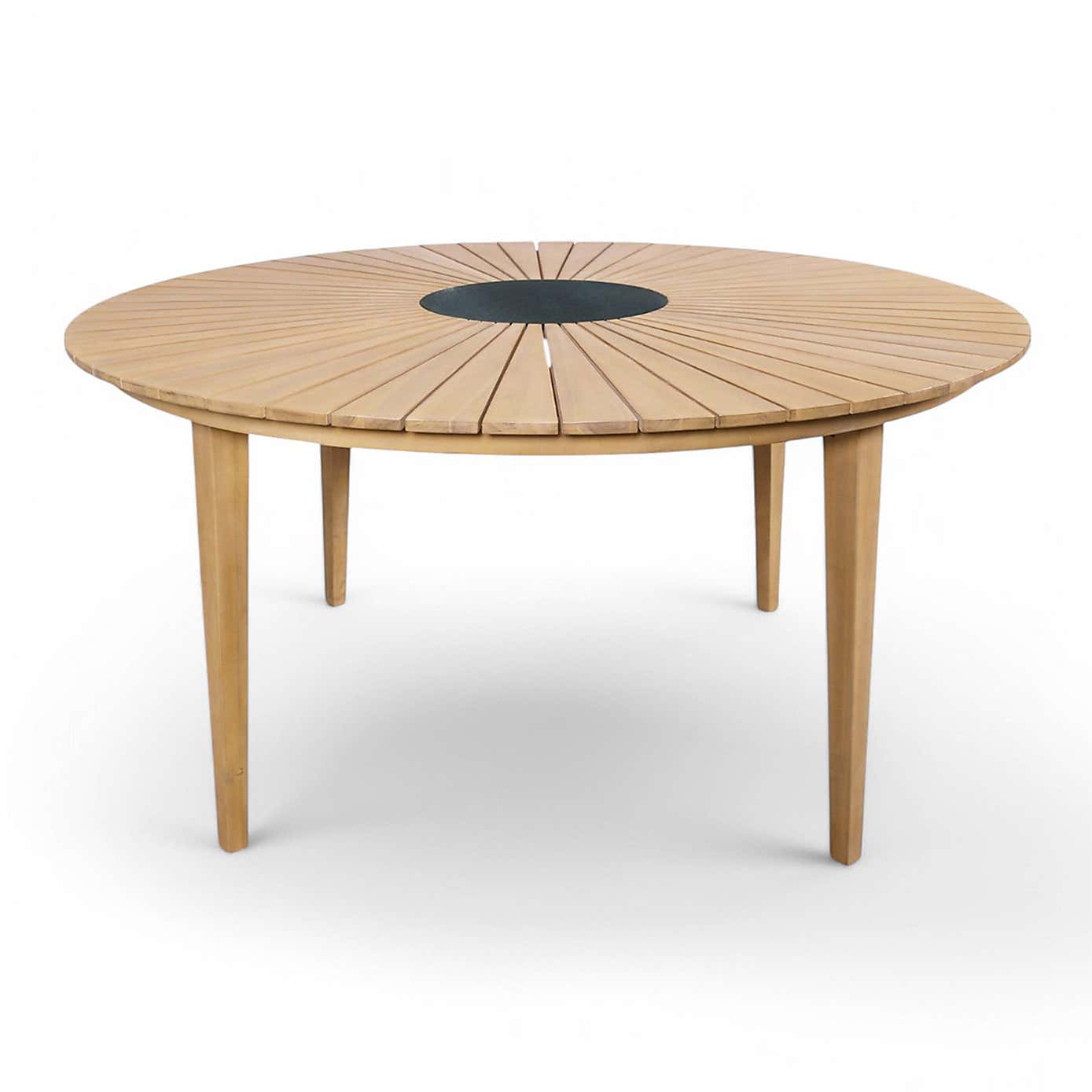 A.Mir Roma 6 Seater Outdoor Dining Set with Black Granite Insert