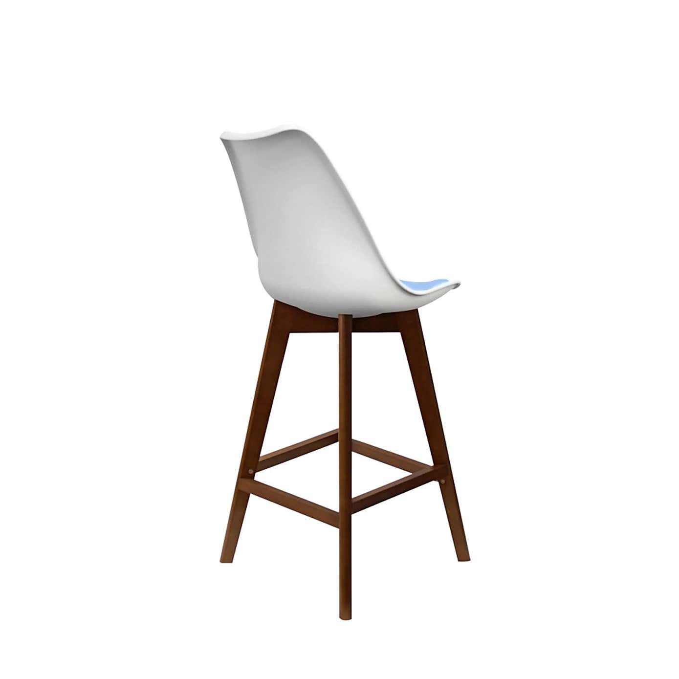 Fusion Living Soho White Plastic Bar Stool