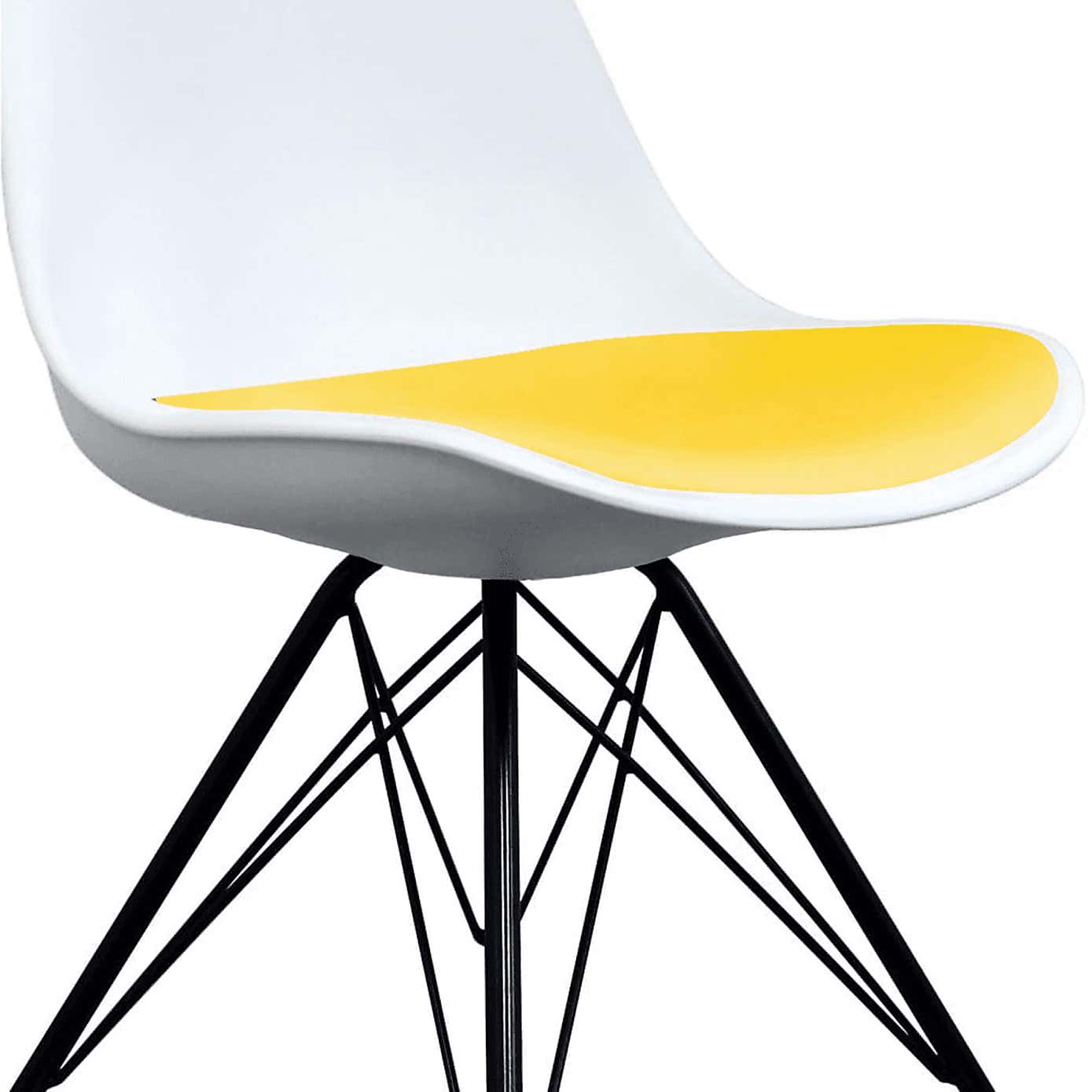 Fusion Living Soho White Plastic Dining Chair