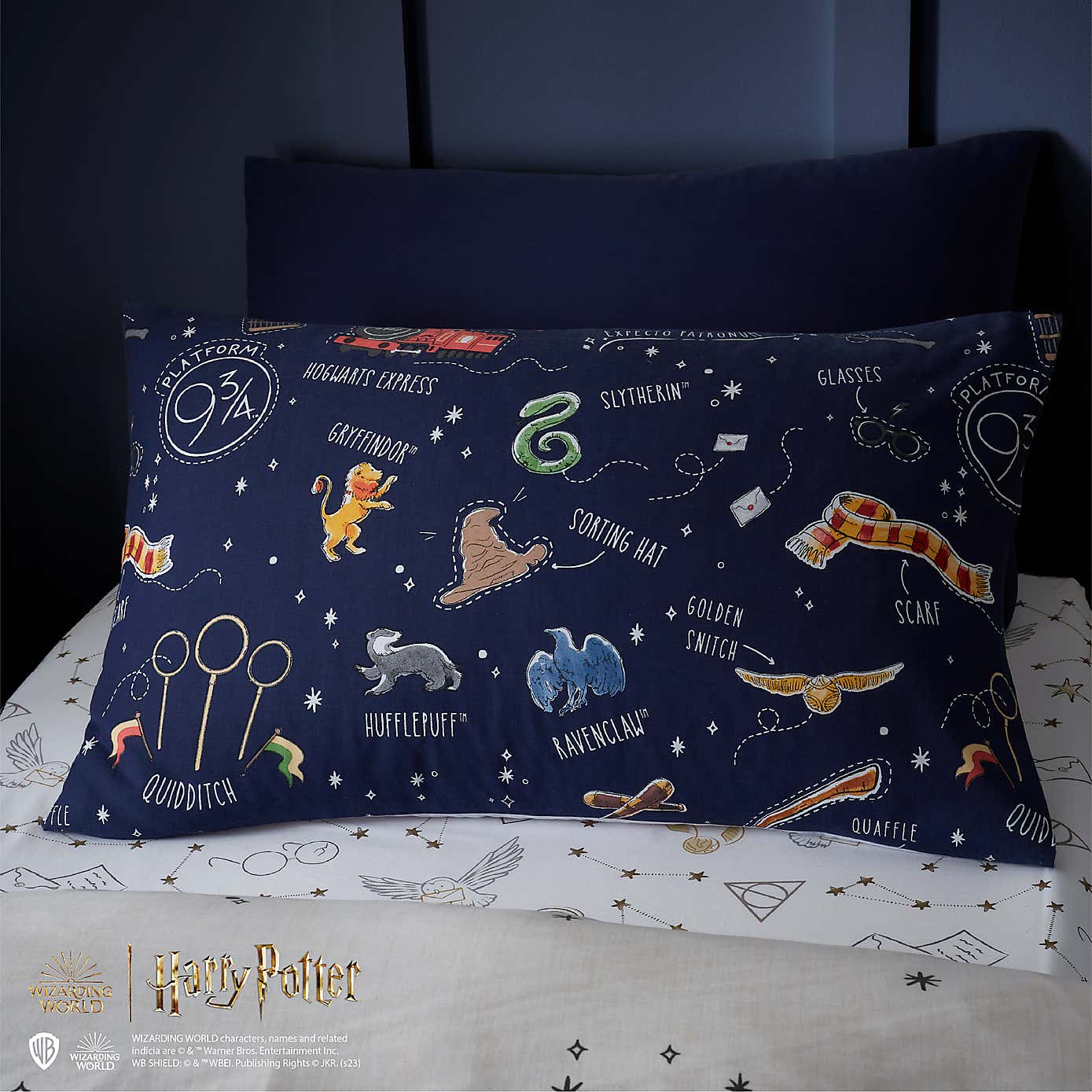 Harry Potter Doodle Duvet Cover and Pillowcase Set