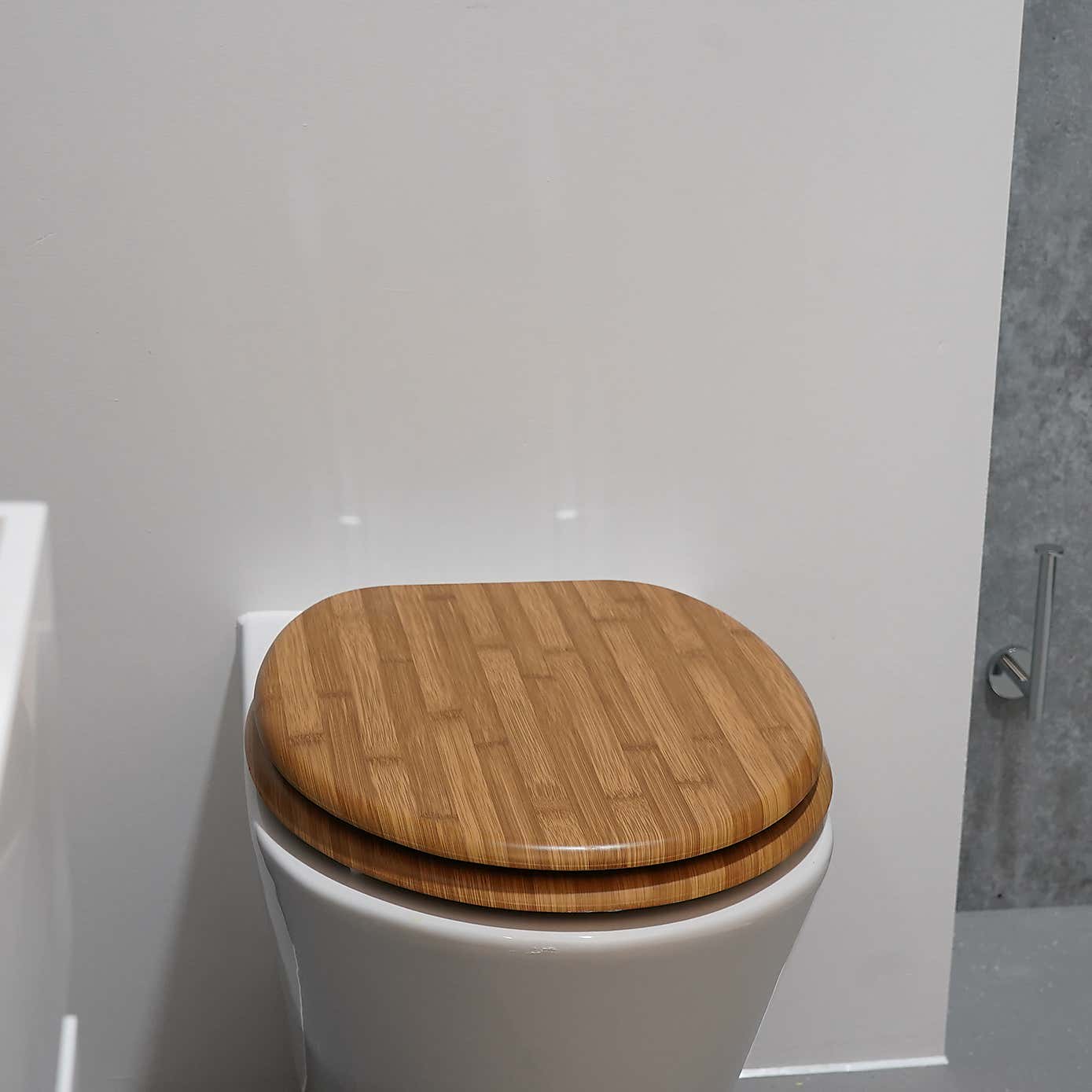 Bamboo Effect Toilet Seat