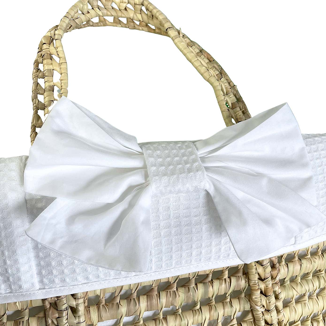 Clair de Lune Chelsea Palm Moses Basket With Natural Rocking Stand