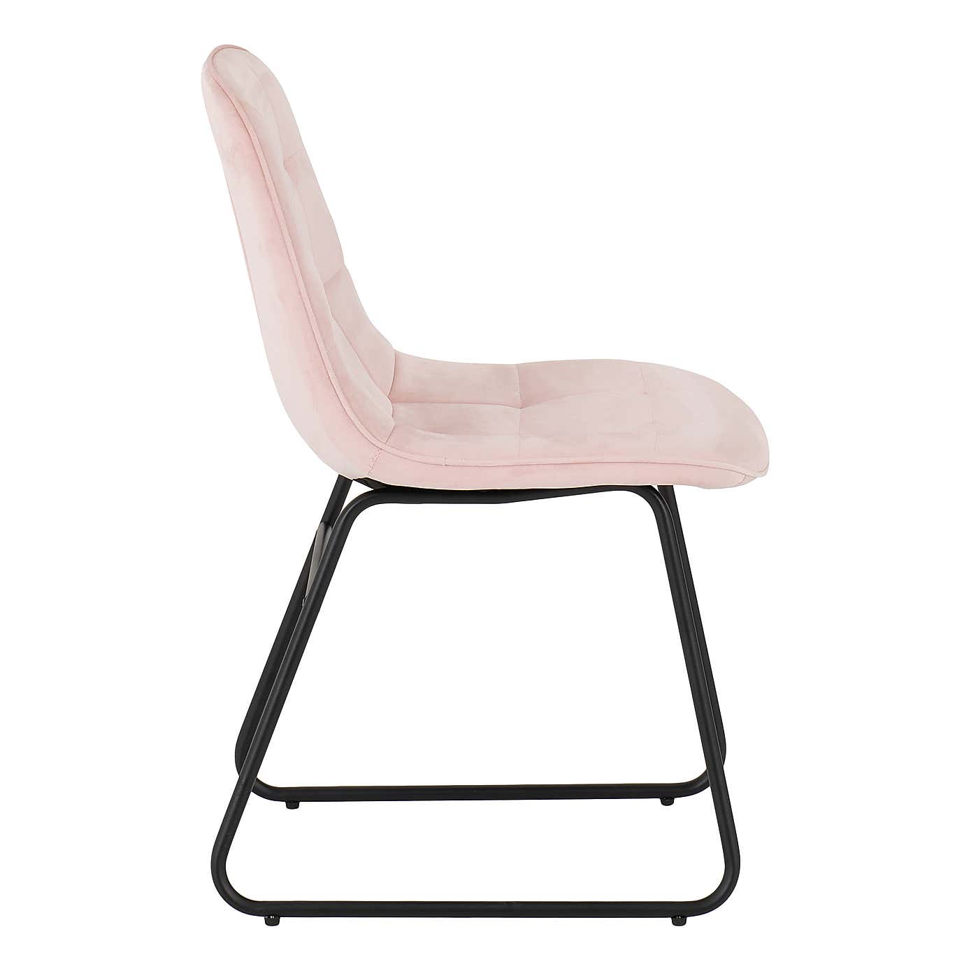 Lukas Set of 2 Dining Chairs Grey Velvet