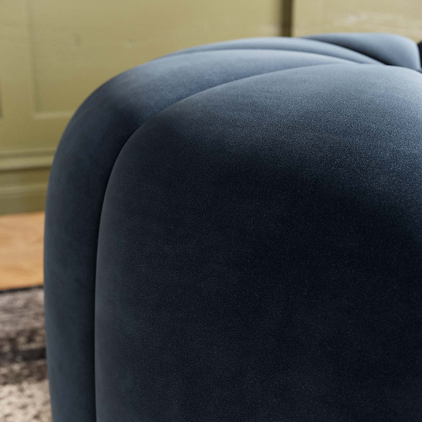 Pumpkin Velvet Footstool